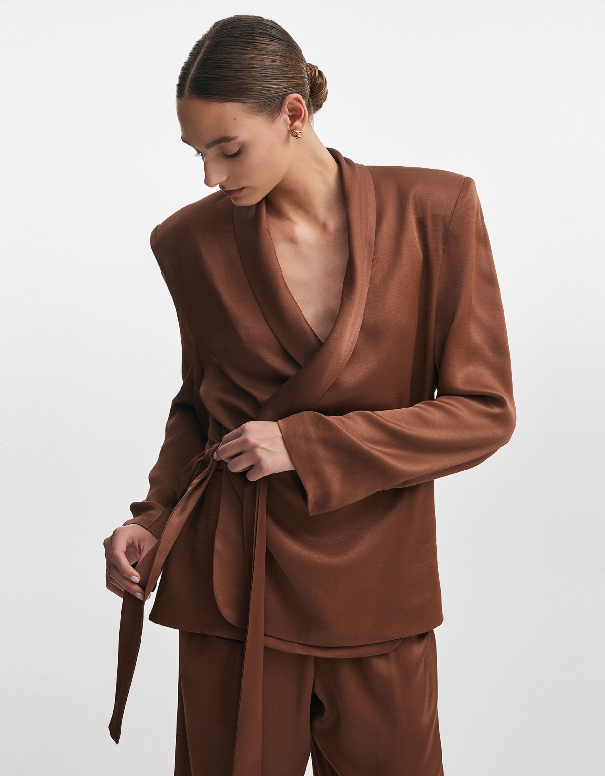 Nadia Rapti Espresso blazer brown