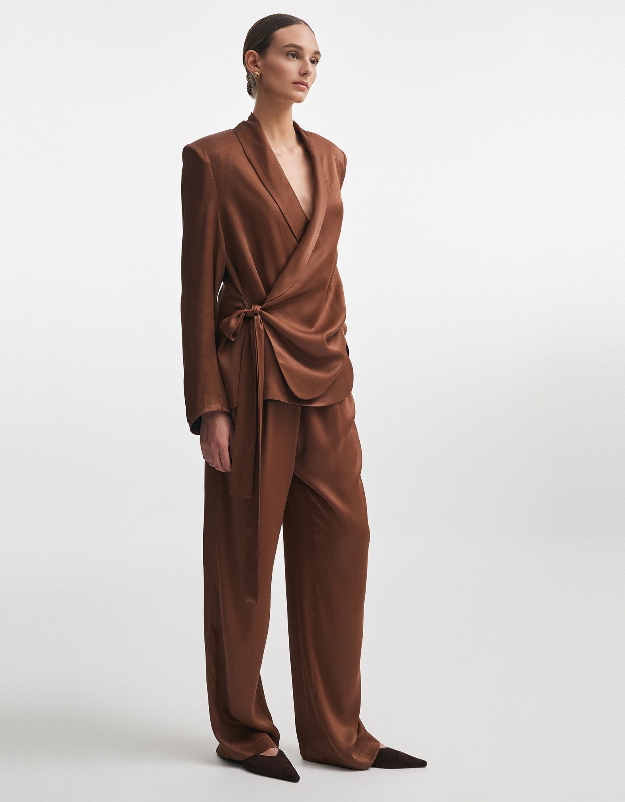 Nadia Rapti Espresso blazer brown