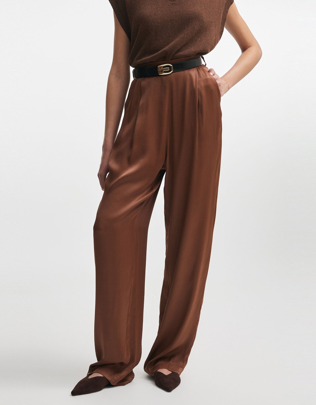 Nadia Rapti Espresso trousers brown
