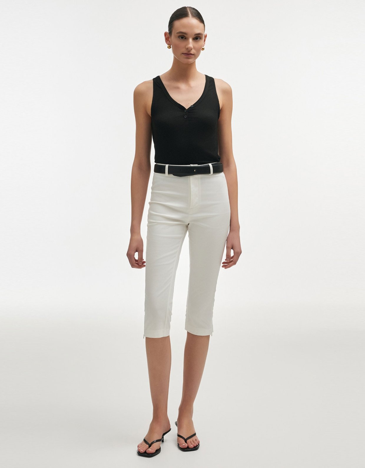 Nadia Rapti Thea leather belt black