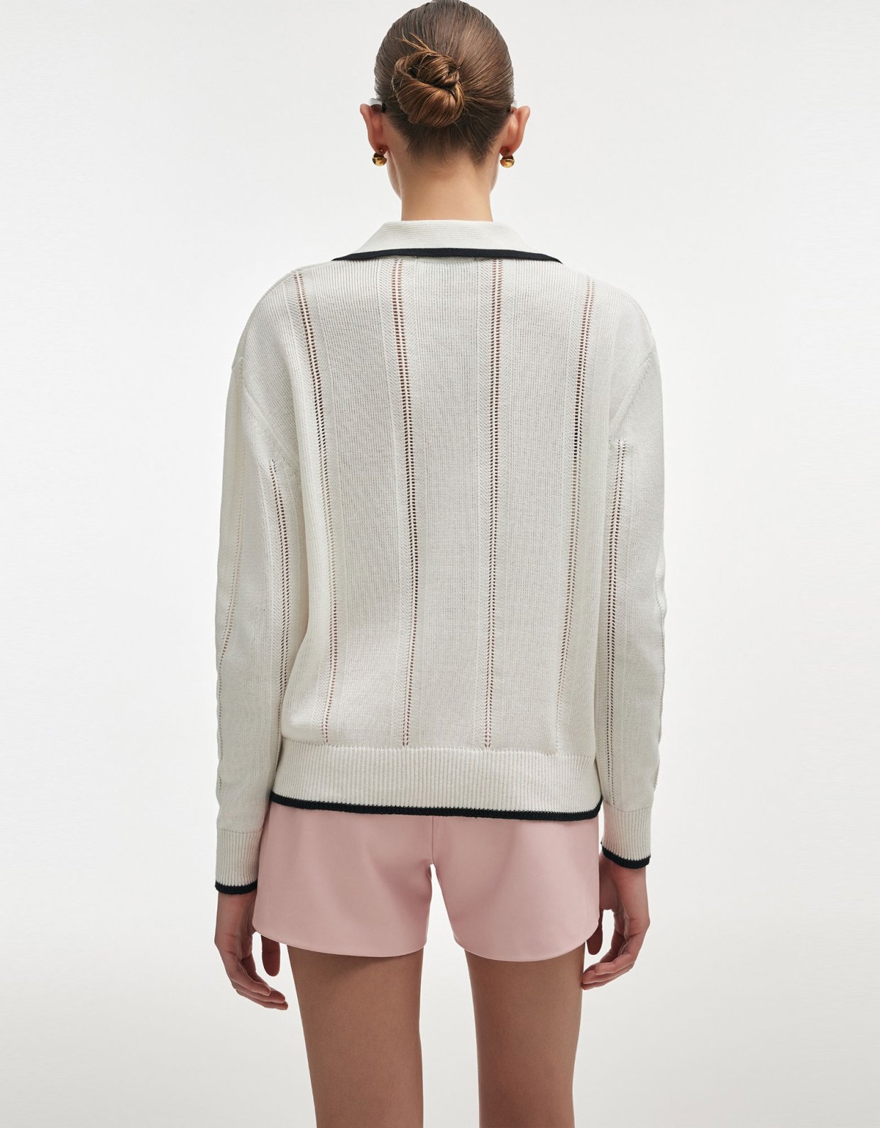 Nadia Rapti Lauren knitted blouse white/black