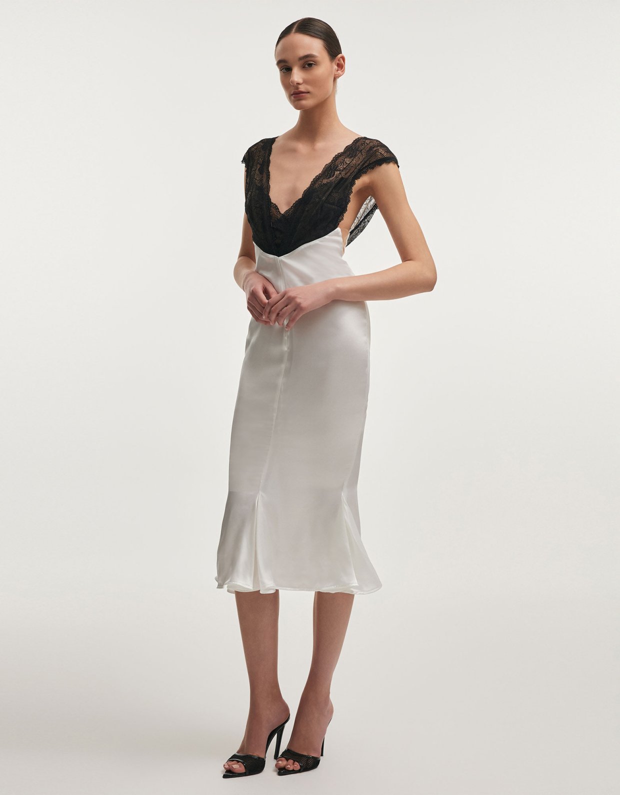 Nadia Rapti Naia midi dress white