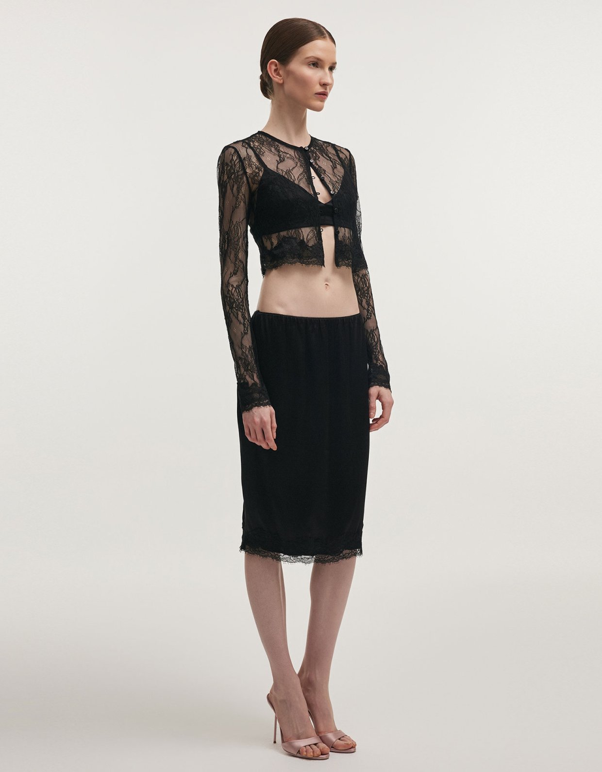 Nadia Rapti Naia midi skirt black