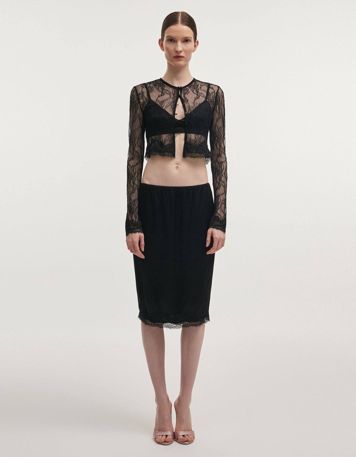 Nadia Rapti Naia midi skirt black