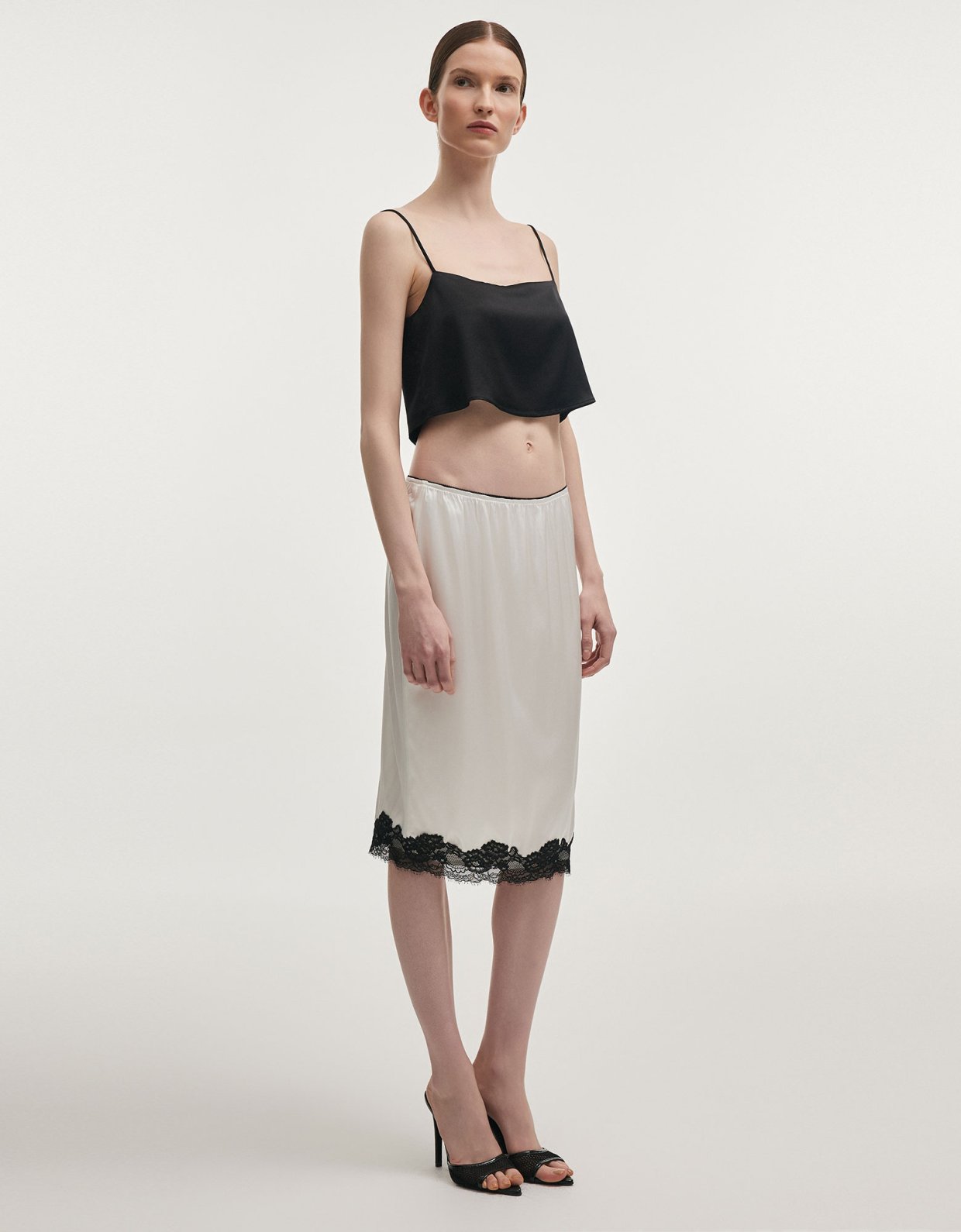 Nadia Rapti Naia midi skirt white
