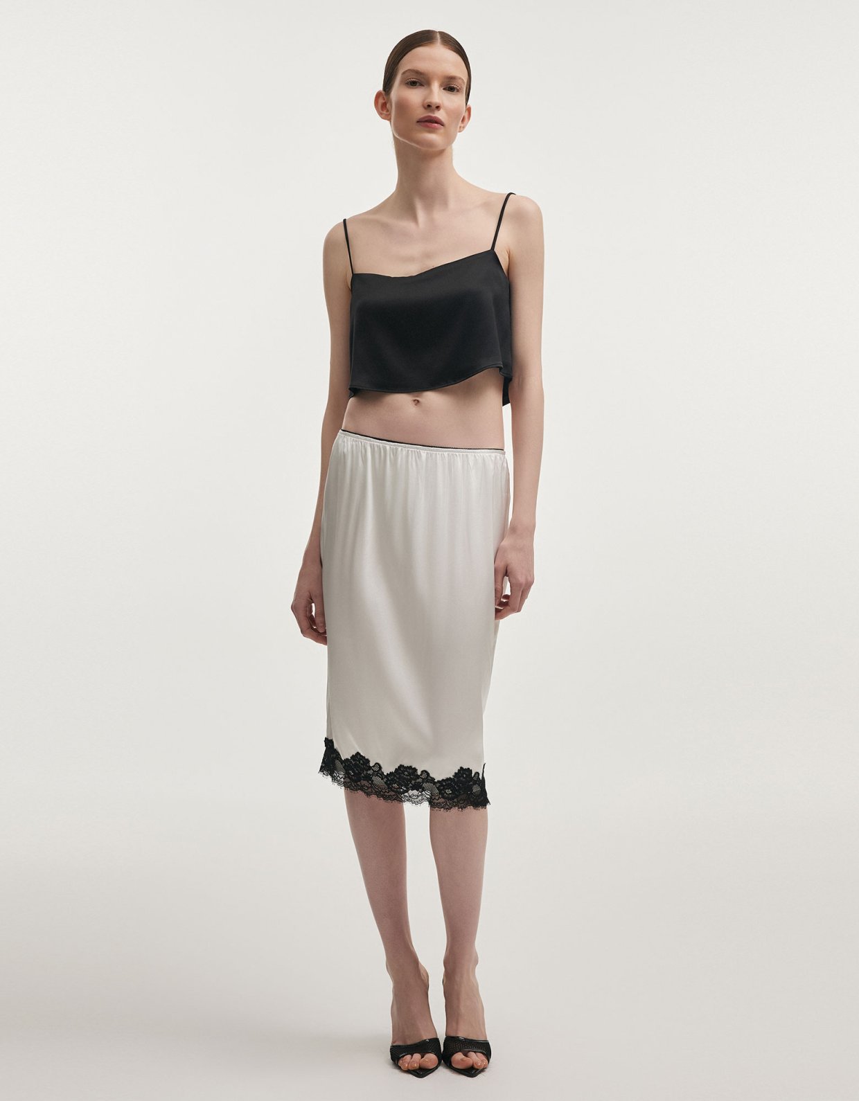 Nadia Rapti Naia midi skirt white