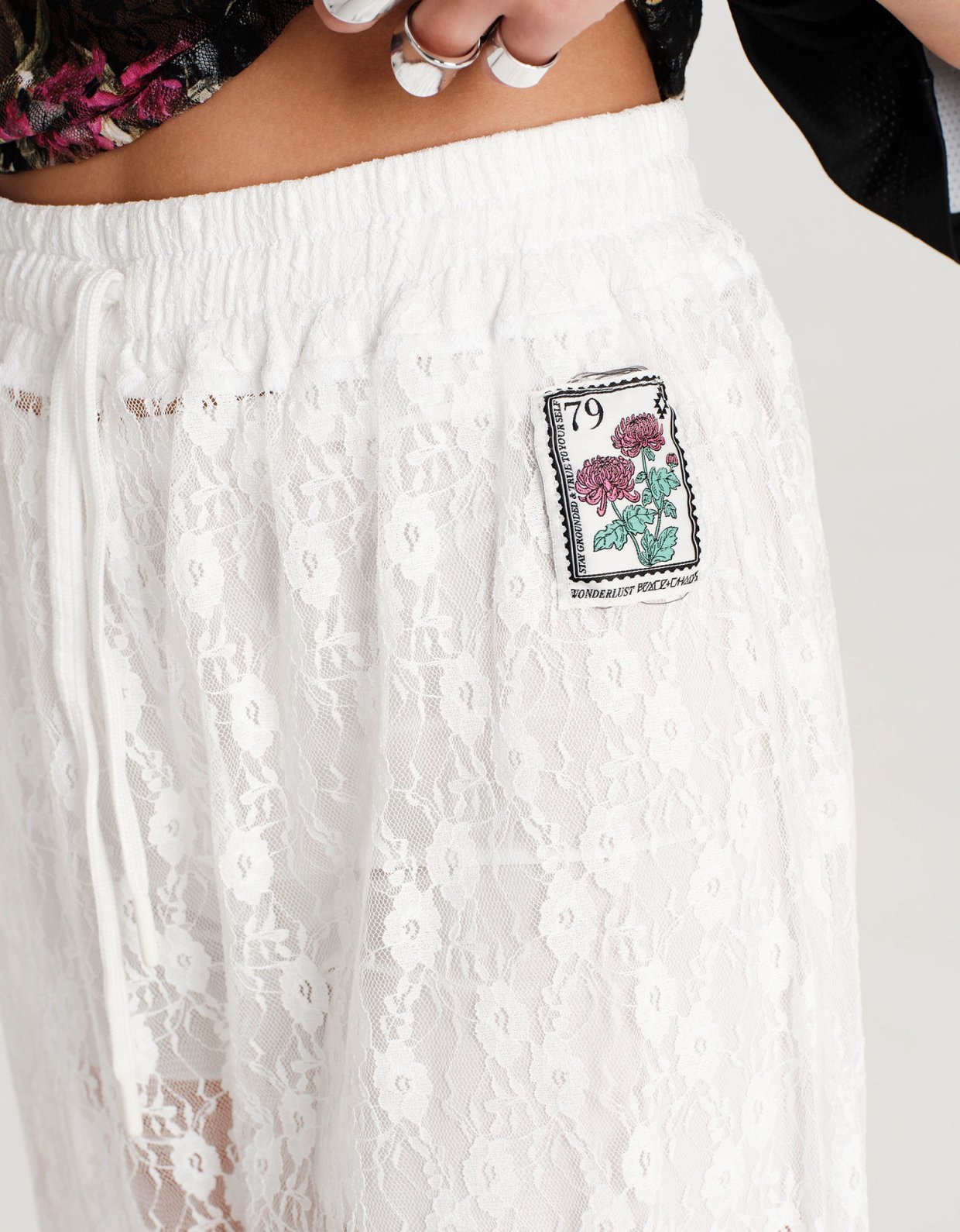 Peace and Chaos Naturalistic lace pants