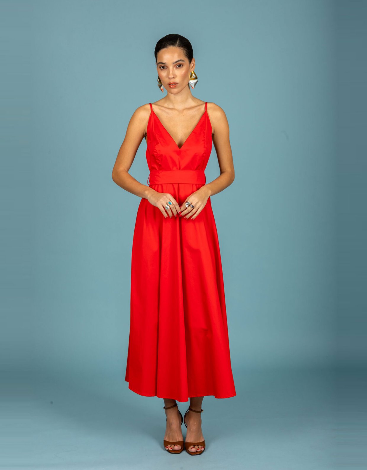 Chaton Nina dress coral
