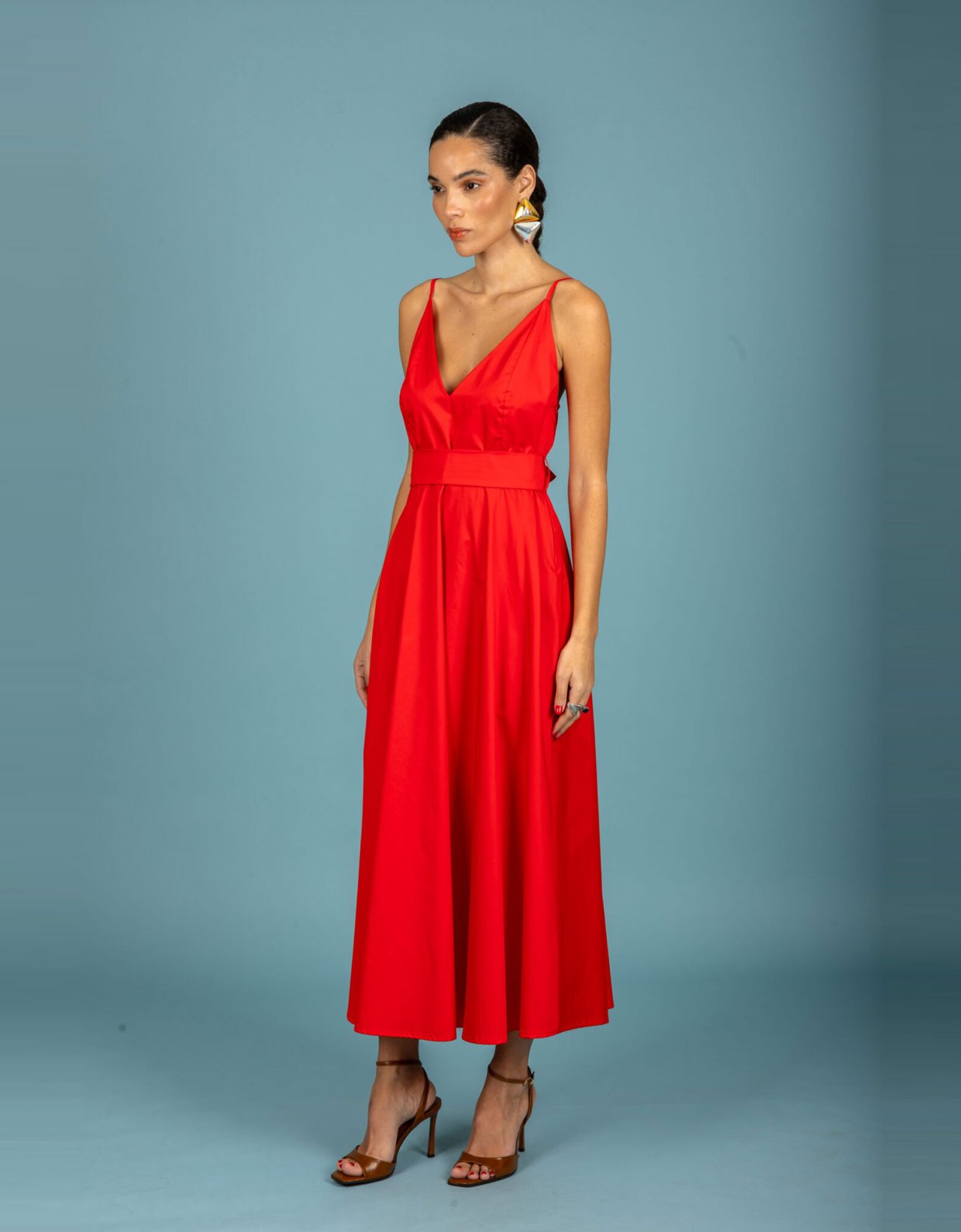 Chaton Nina dress coral