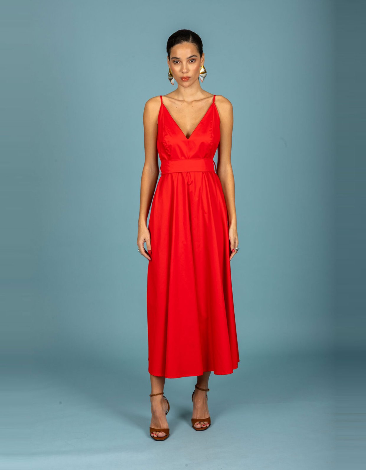 Chaton Nina dress coral