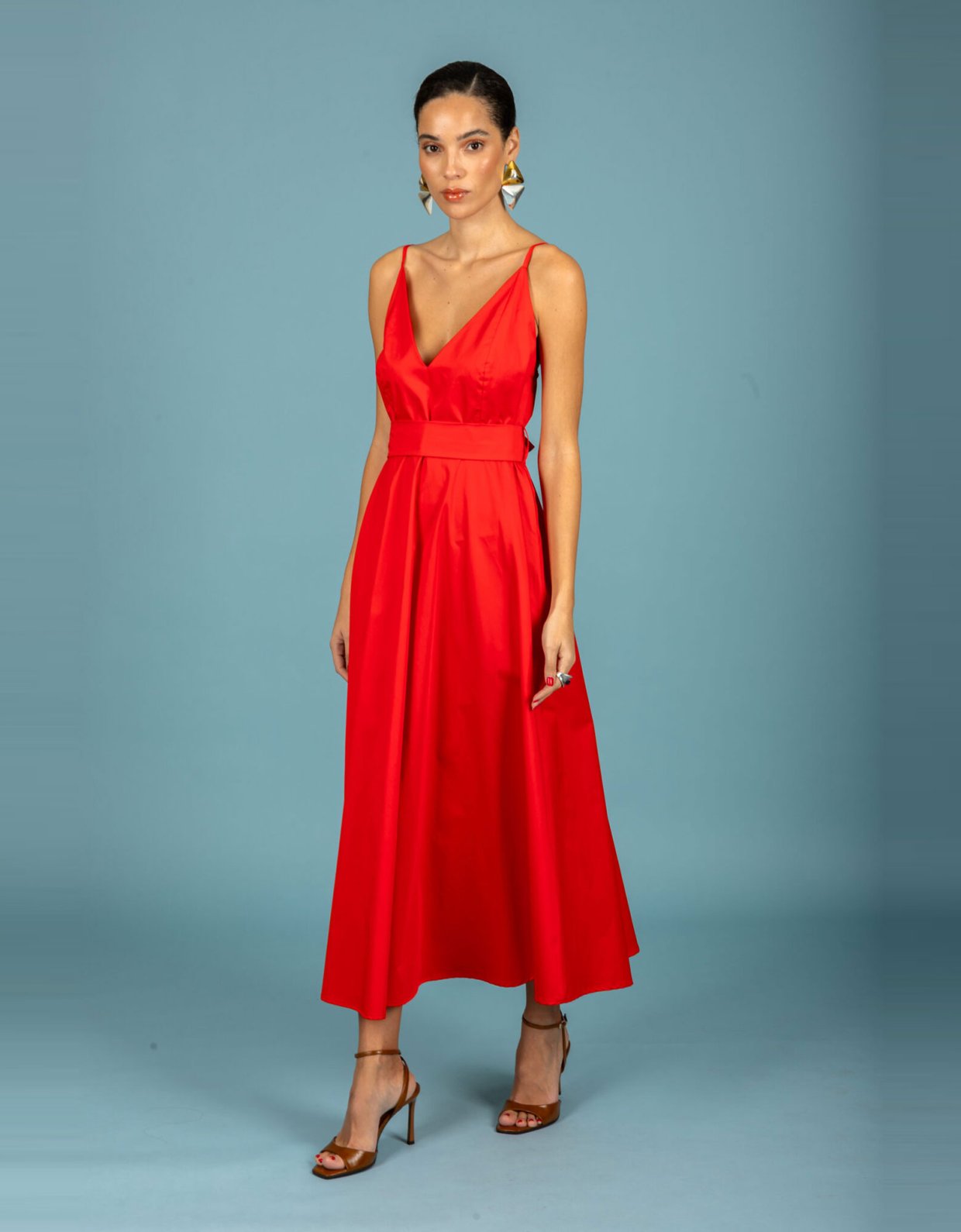Chaton Nina dress coral
