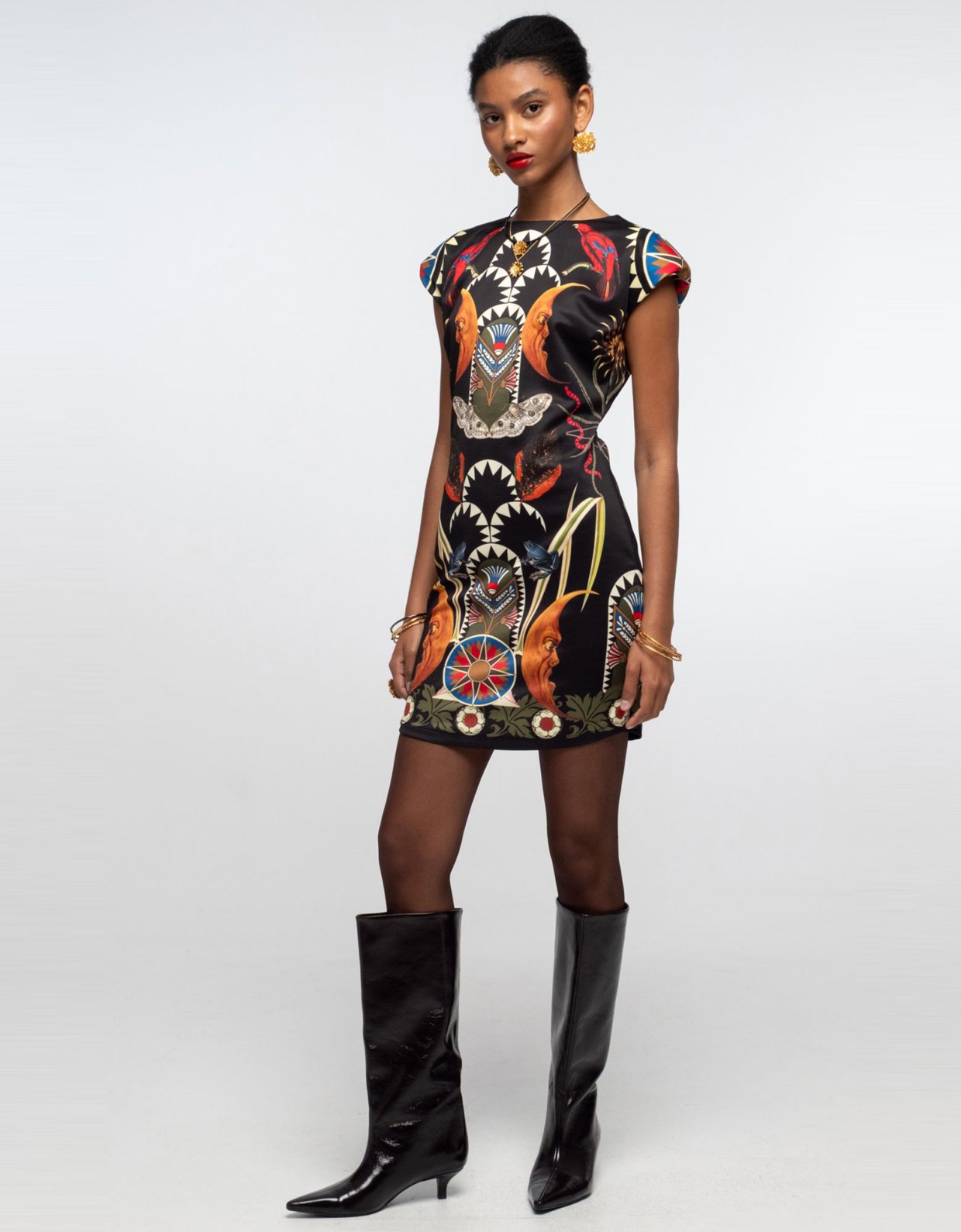 Peace and Chaos Nocturnal bodycon dress