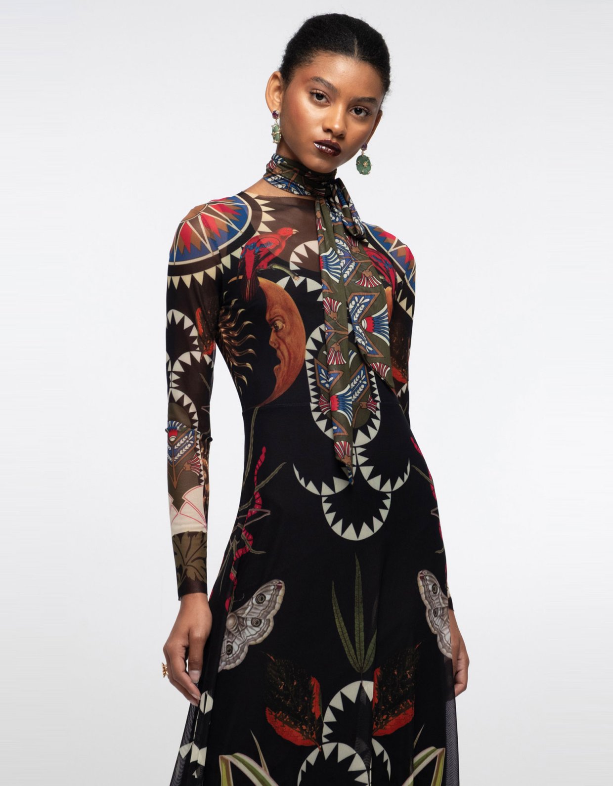 Peace and Chaos Nocturnal long mesh dress