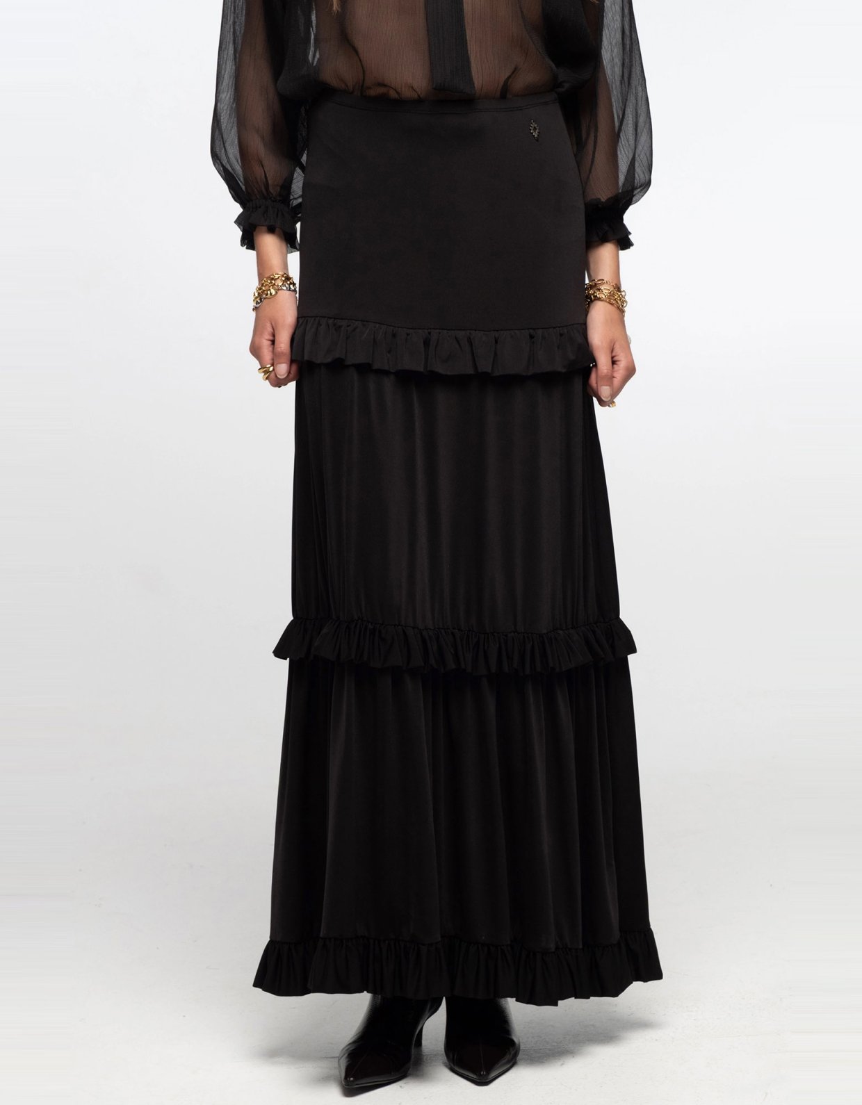 Peace and Chaos Noir long skirt