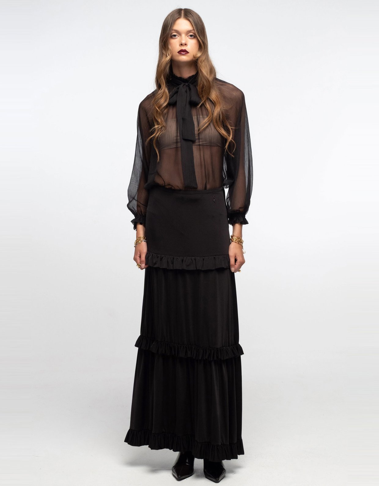 Peace and Chaos Noir long skirt