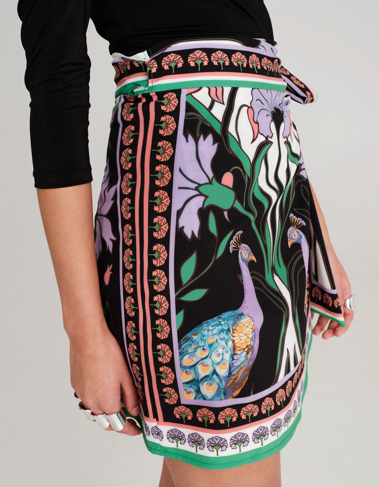 Peace and Chaos Nostalgia mini wrap skirt