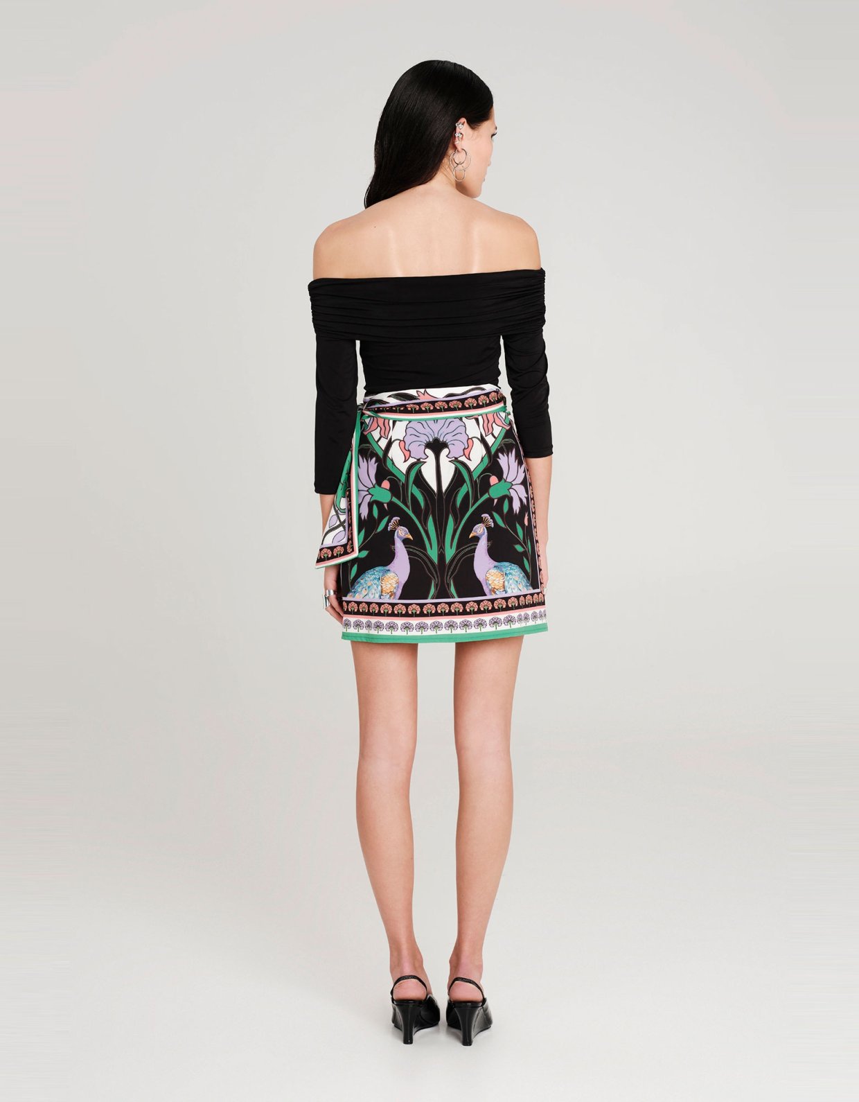 Peace and Chaos Nostalgia mini wrap skirt