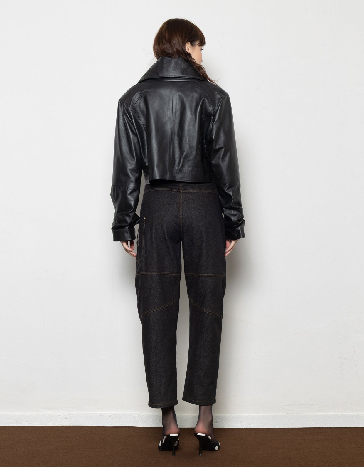 Mallory the label Nova black leather jacket