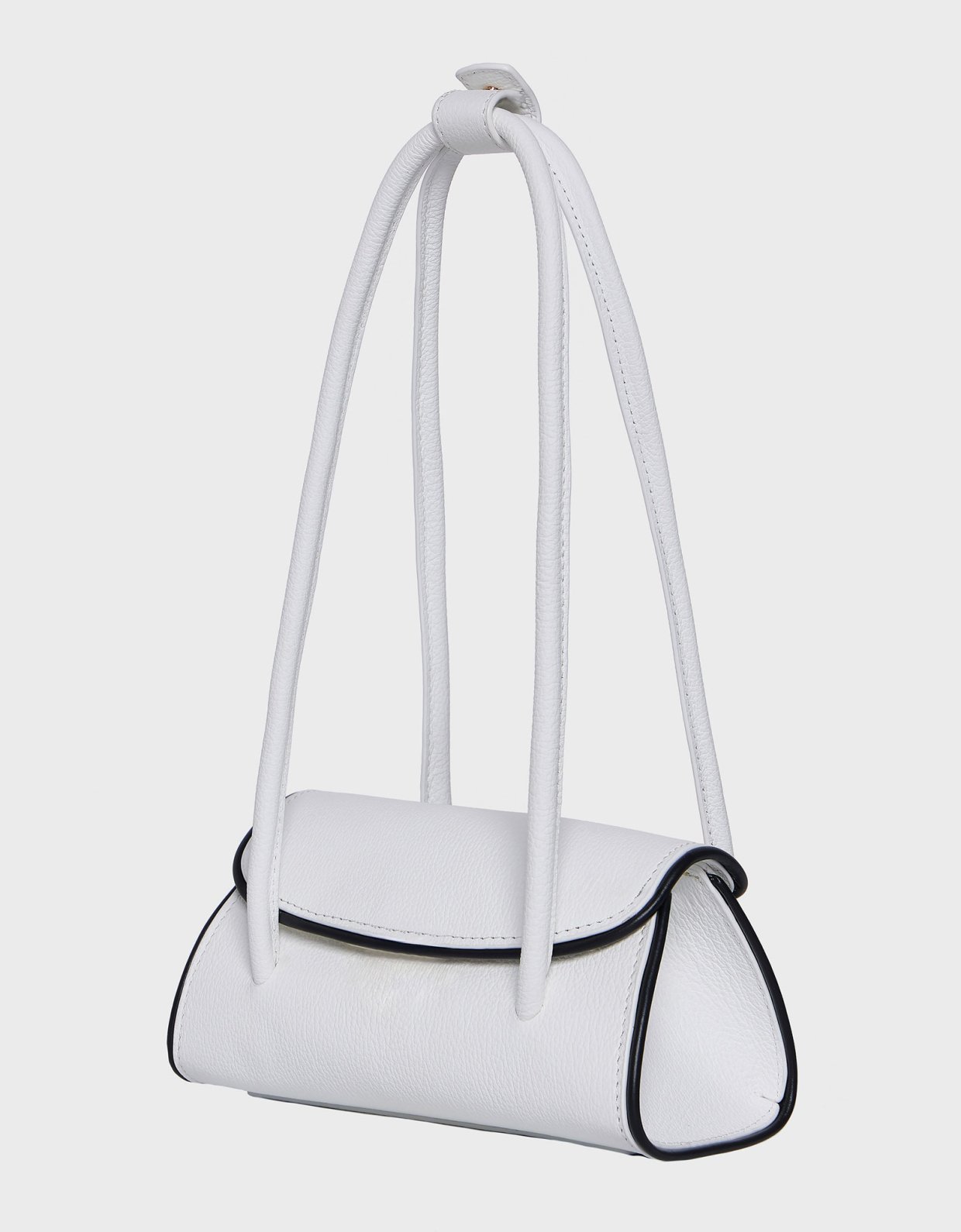 Nadia Rapti Cruella leather bag white/black
