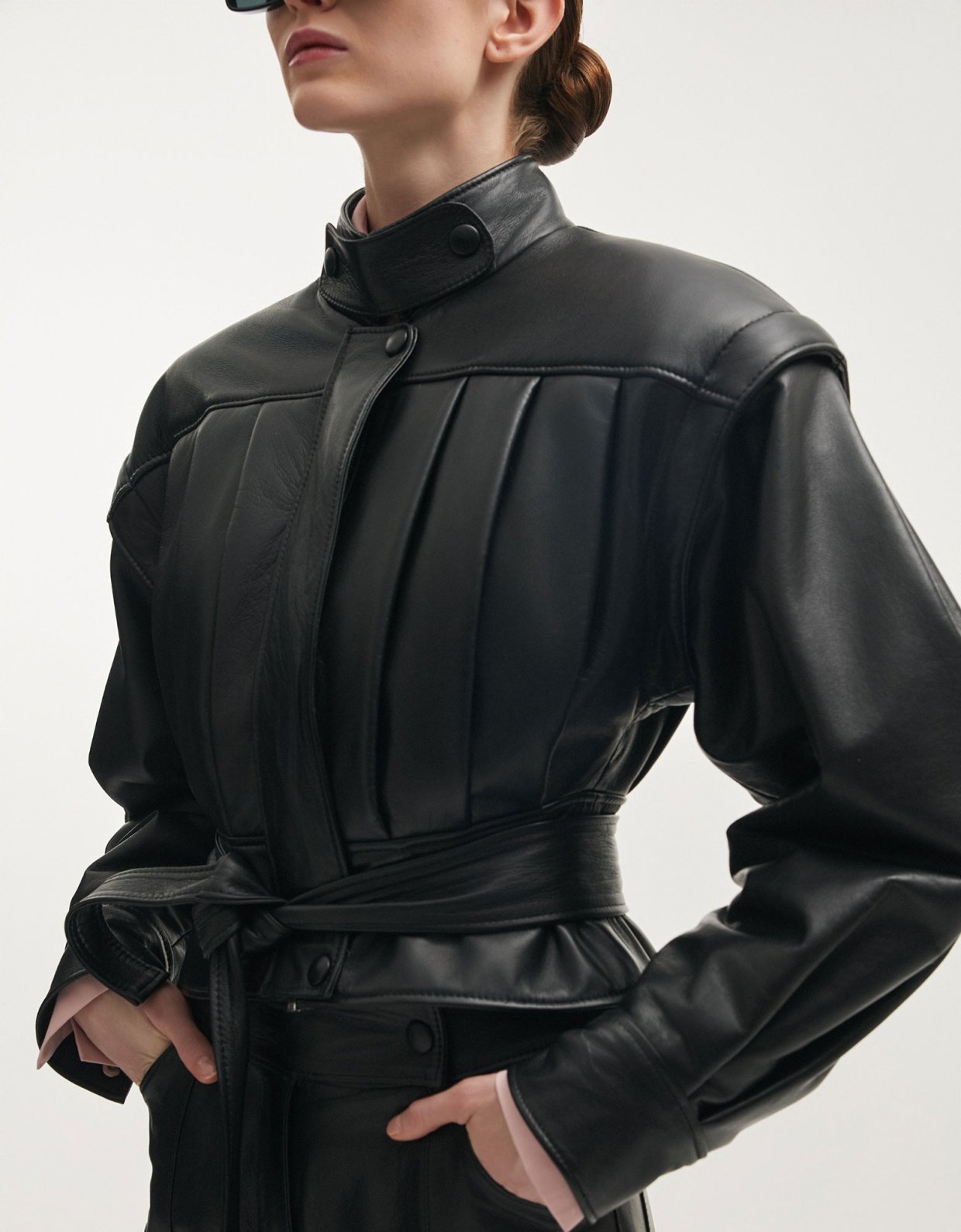 Nadia Rapti Tempest leather jacket black