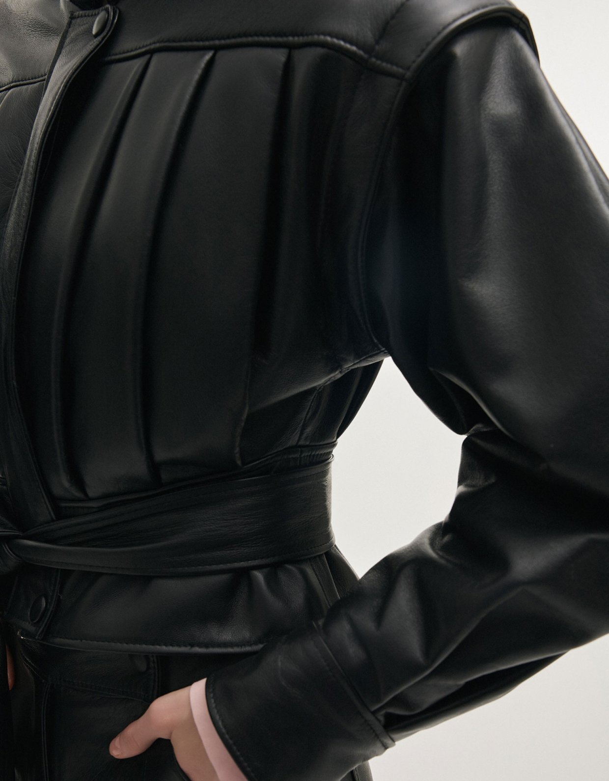 Nadia Rapti Tempest leather jacket black