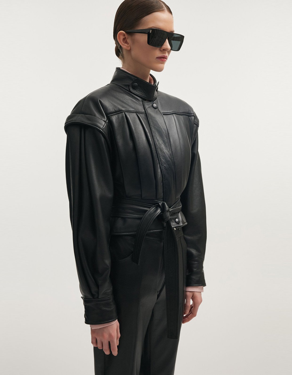 Nadia Rapti Tempest leather jacket black