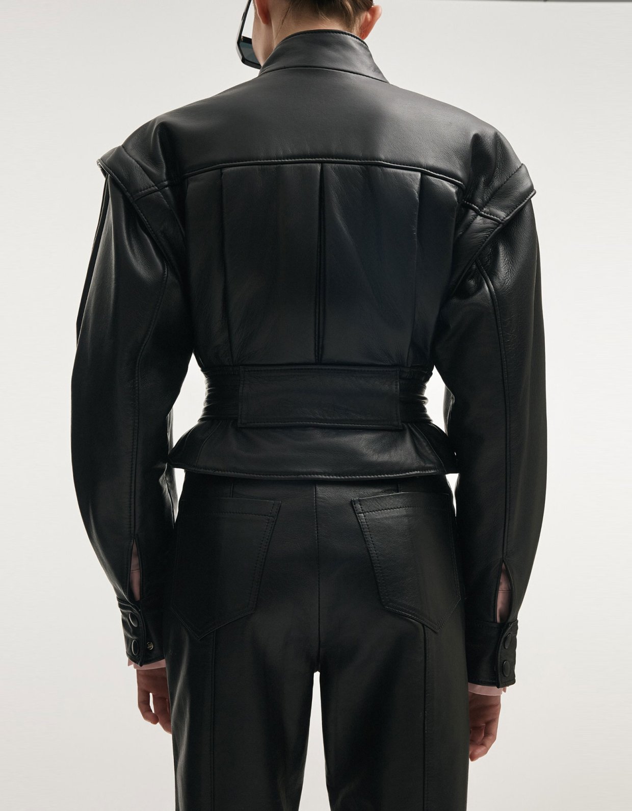 Nadia Rapti Tempest leather jacket black