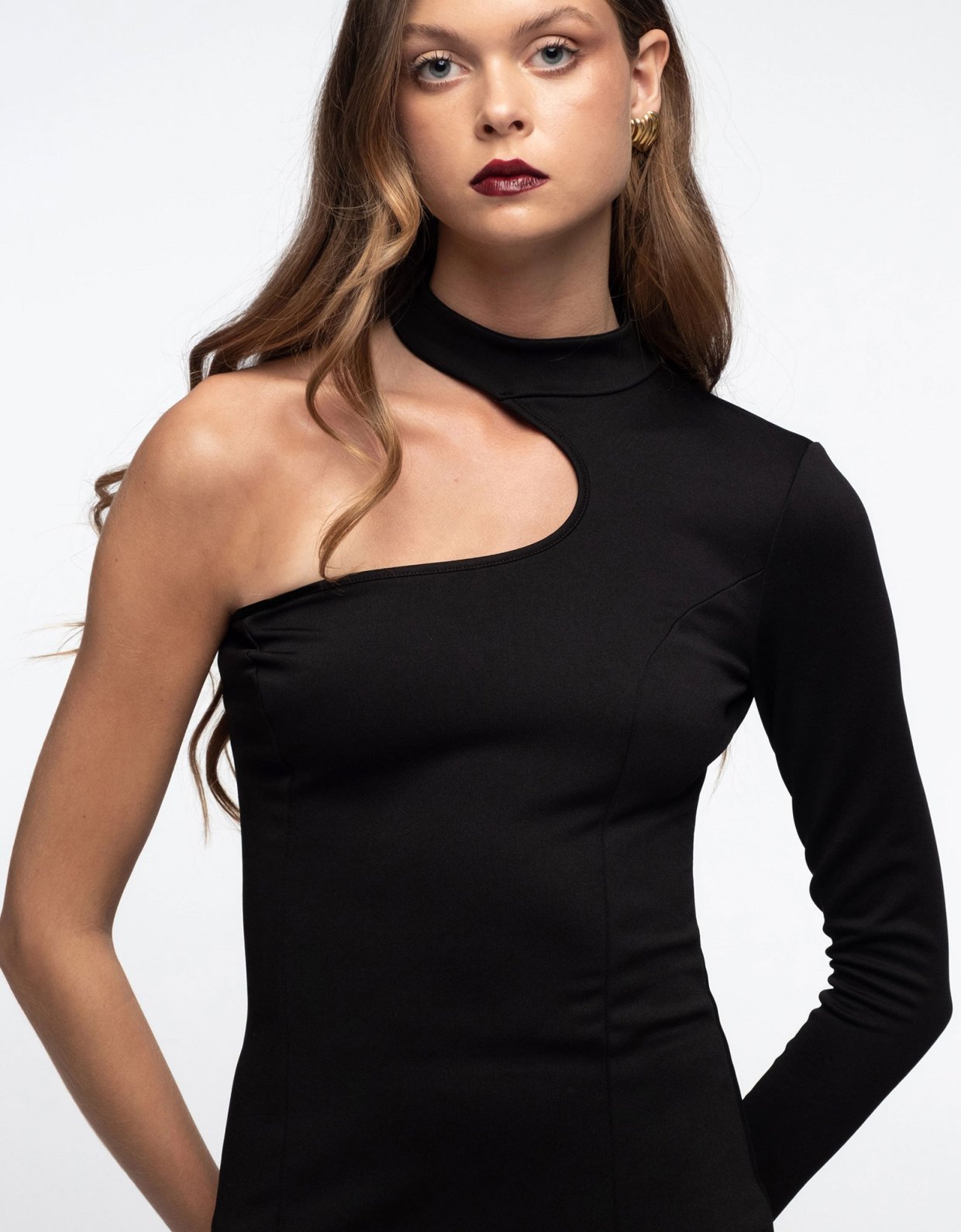 Peace and Chaos Obsidian bodycon dress