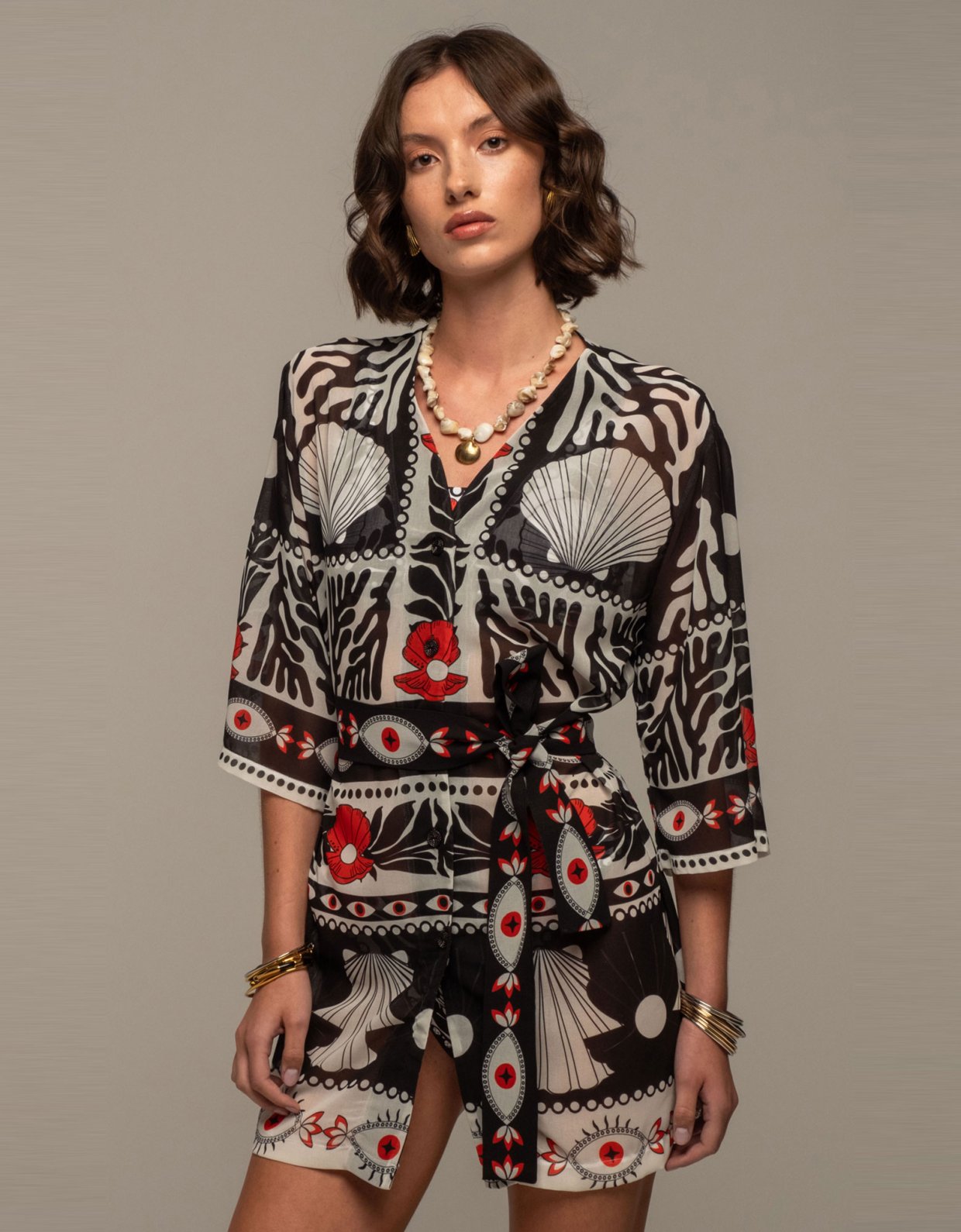 Peace and Chaos Oceanic kimono
