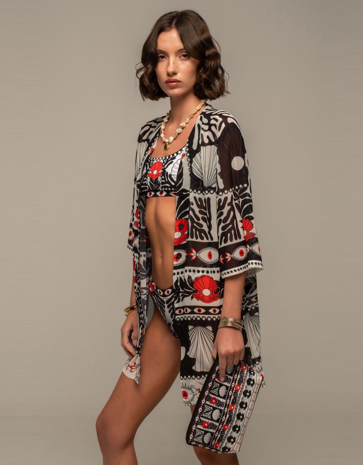 Peace and Chaos Oceanic kimono