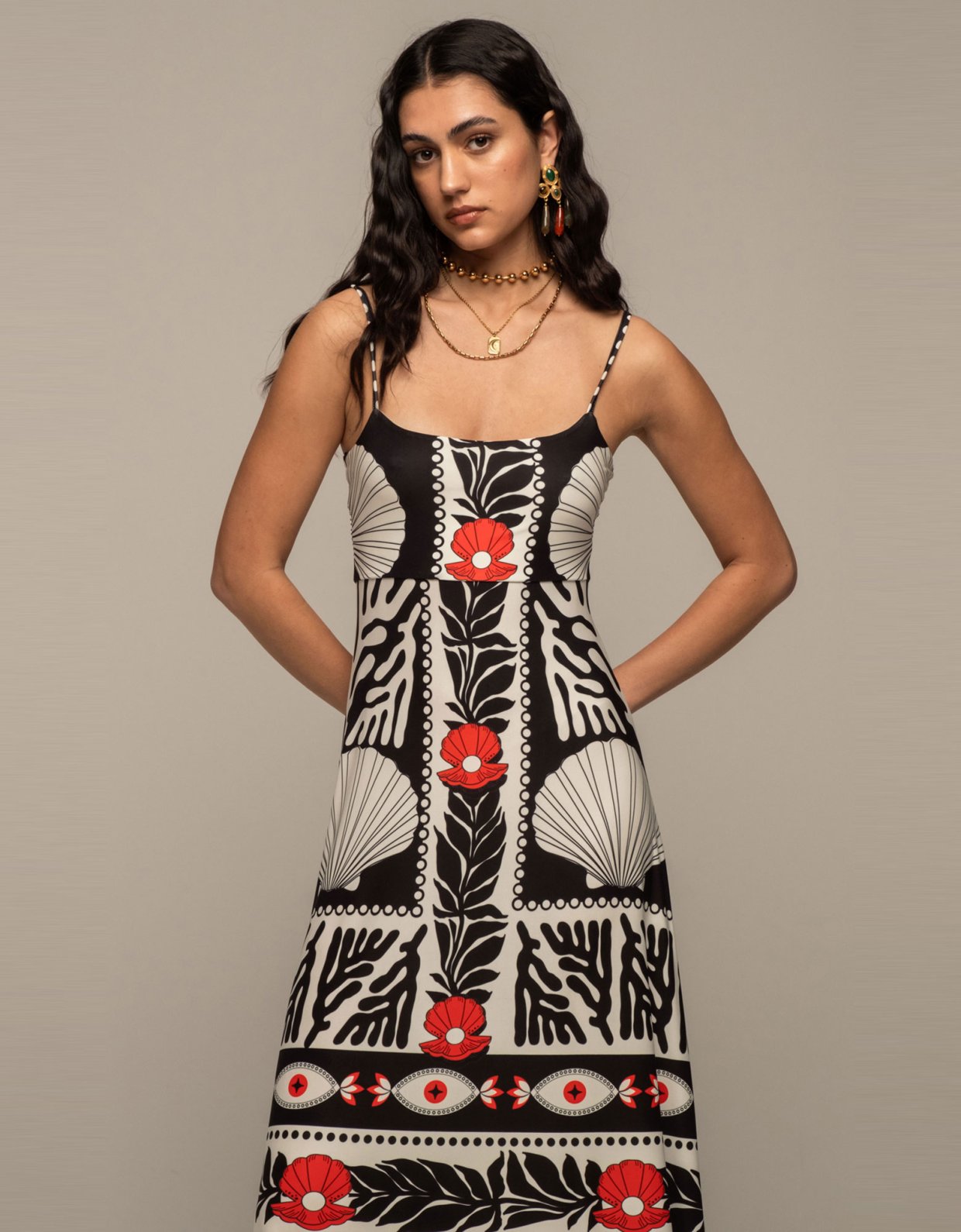 Peace and Chaos Oceanic long dress