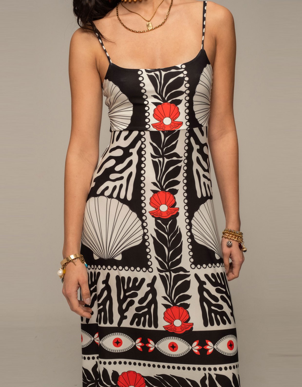 Peace and Chaos Oceanic long dress