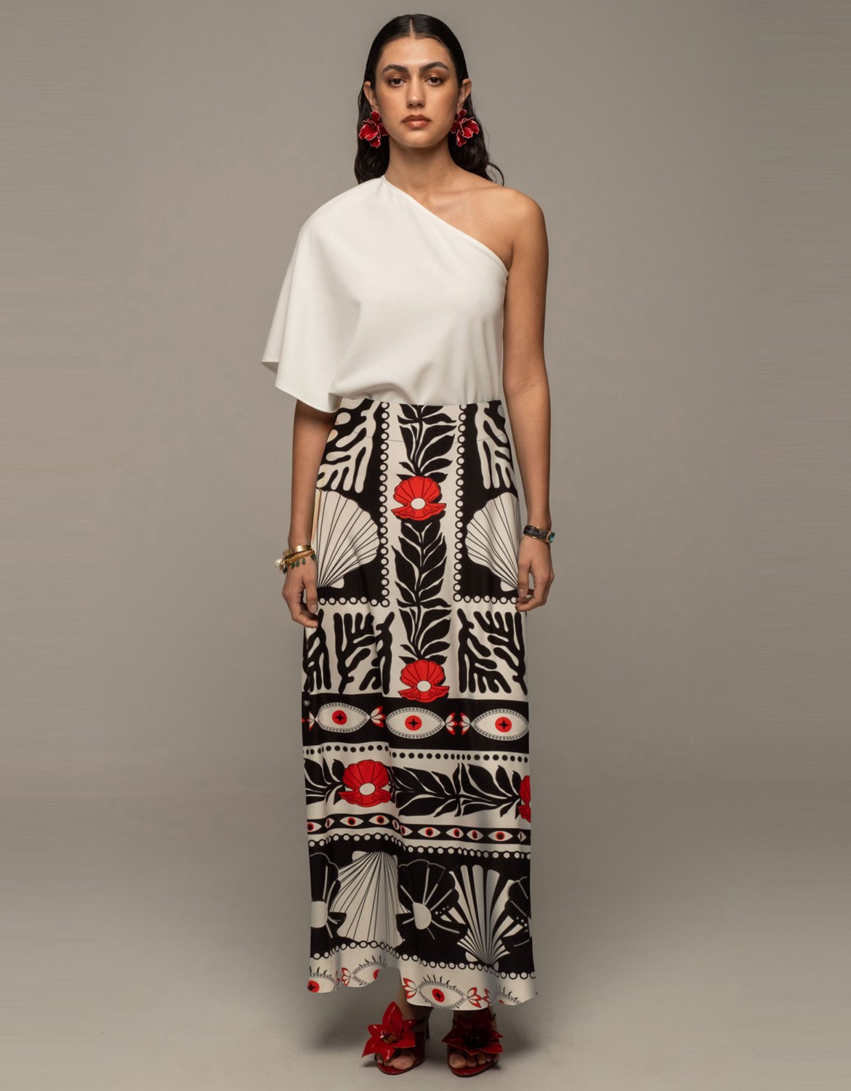 Peace and Chaos Oceanic long skirt