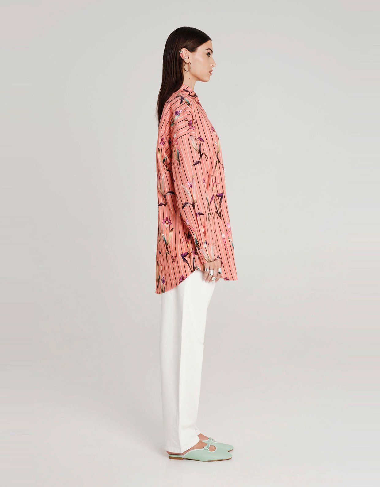 Peace and Chaos Orchid shirt coral