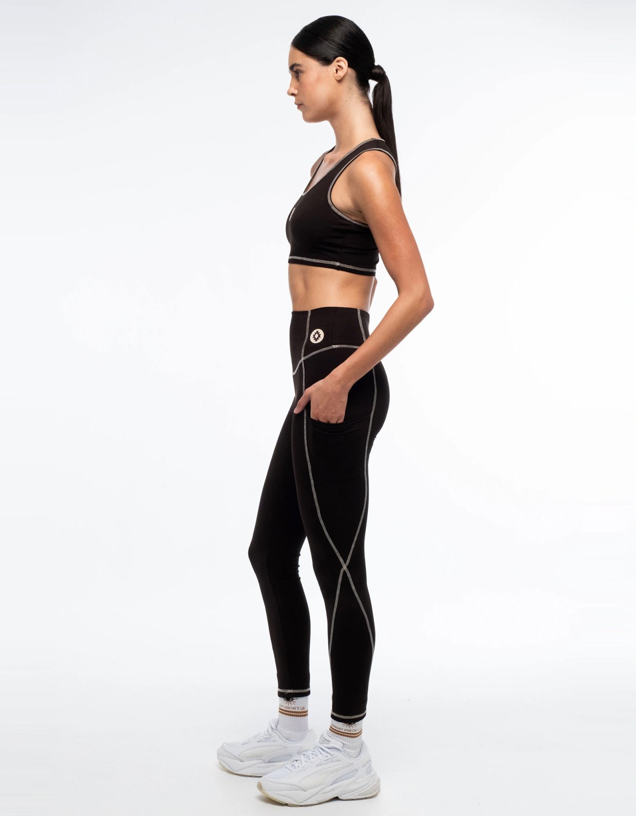 Peace and Chaos Panther sports leggings