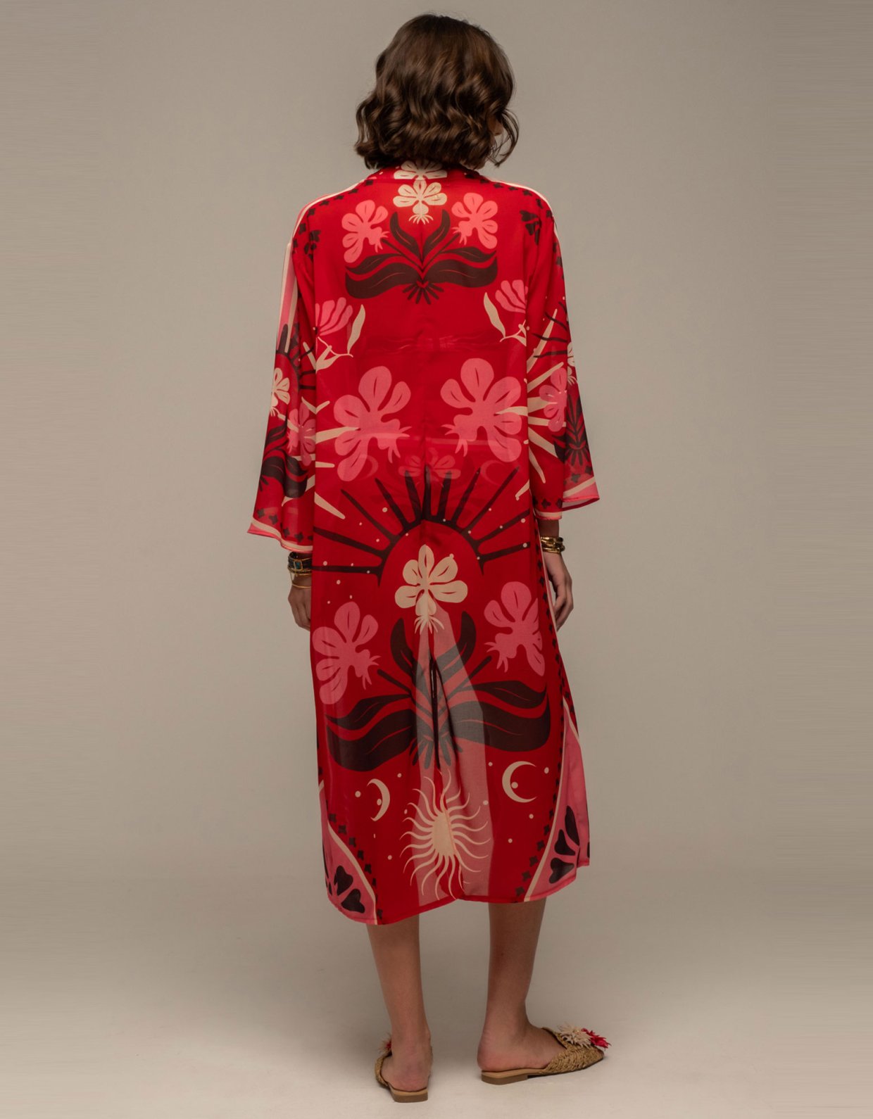 Peace and Chaos Passion flower kimono