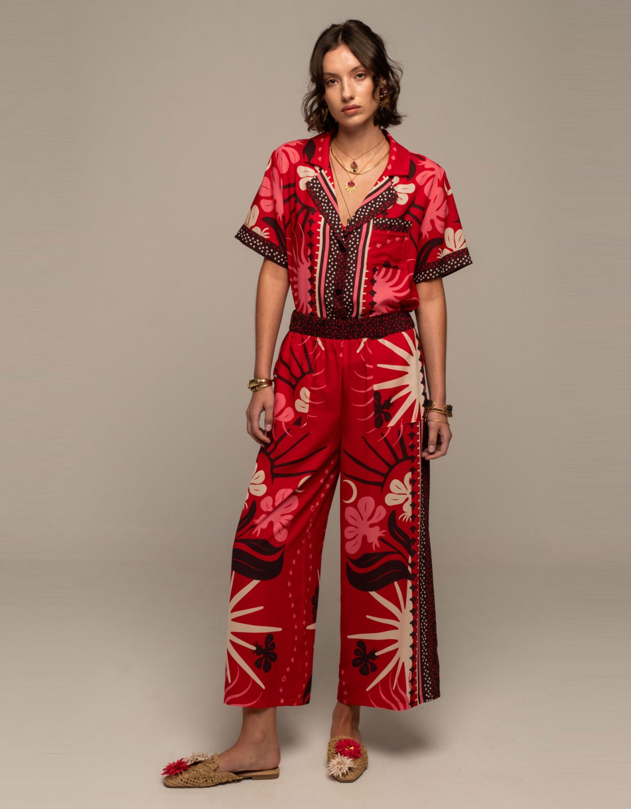 Peace and Chaos Passion flower pants