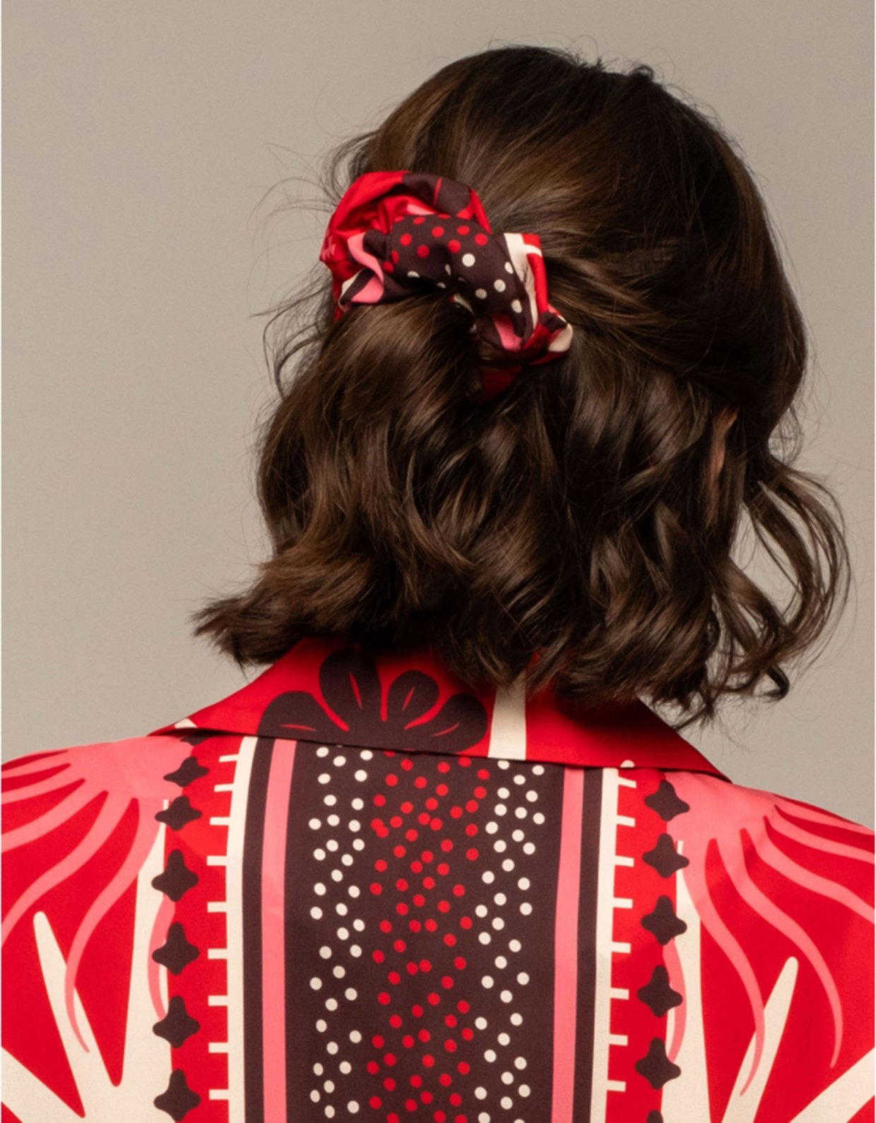 Peace and Chaos Passion flower scrunchie
