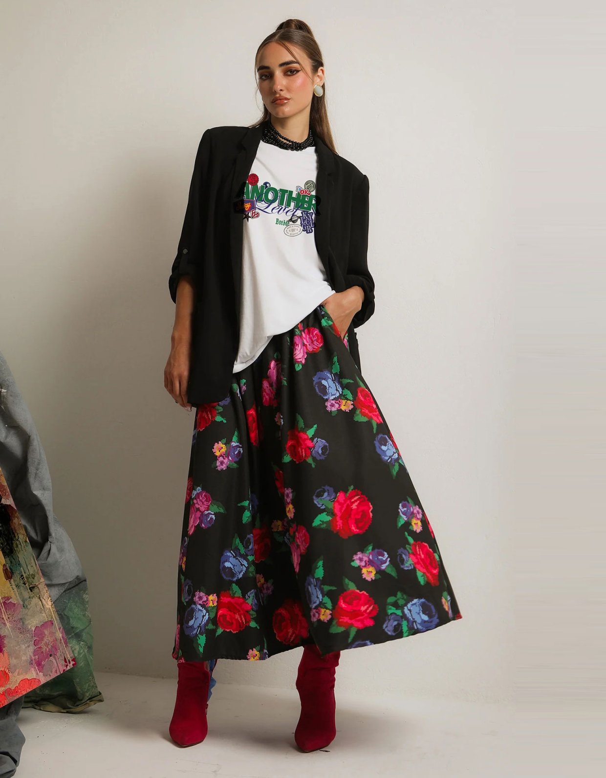 Bee Me Pearl skirt roses