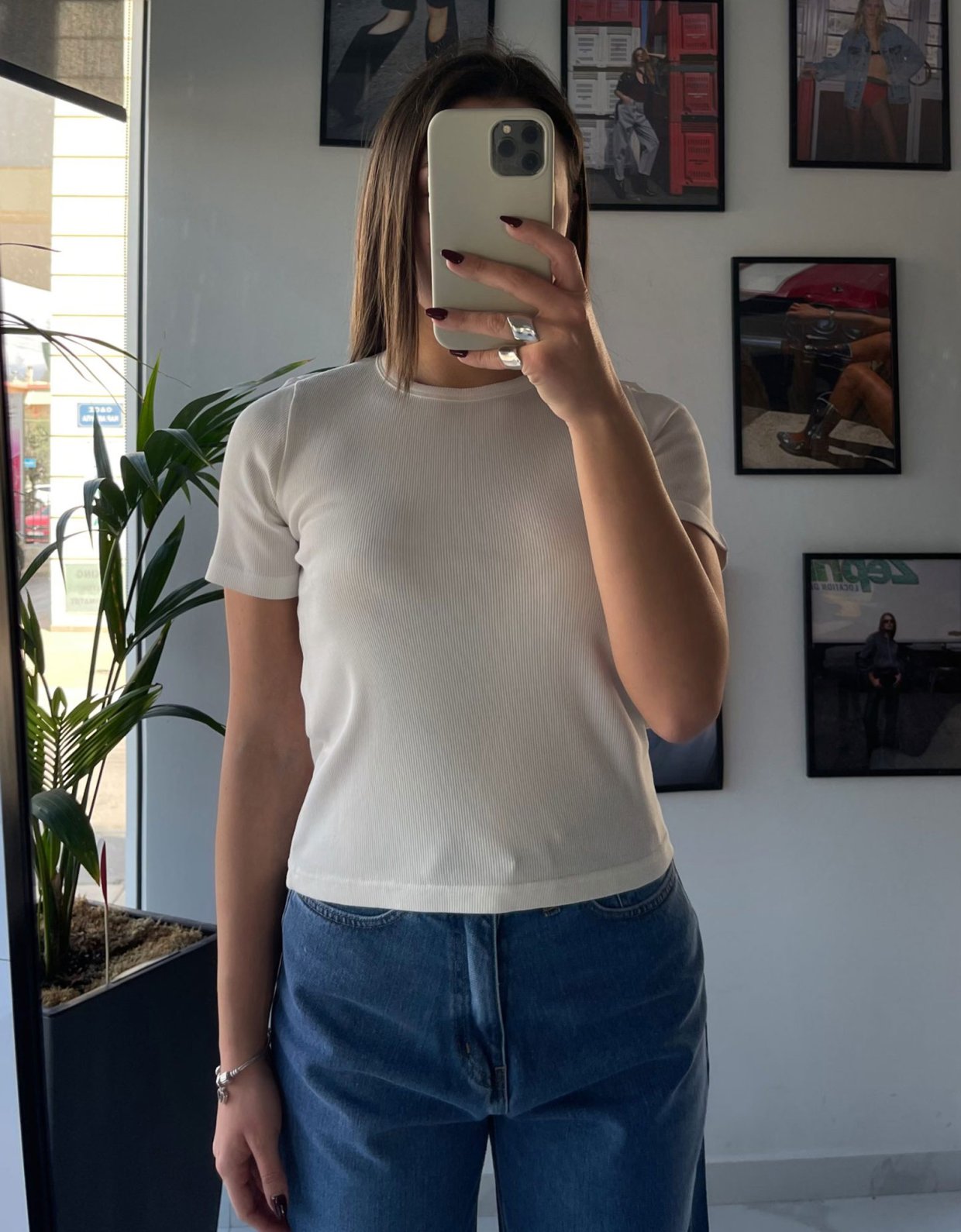Sac Jeans Persa bamboo top off white