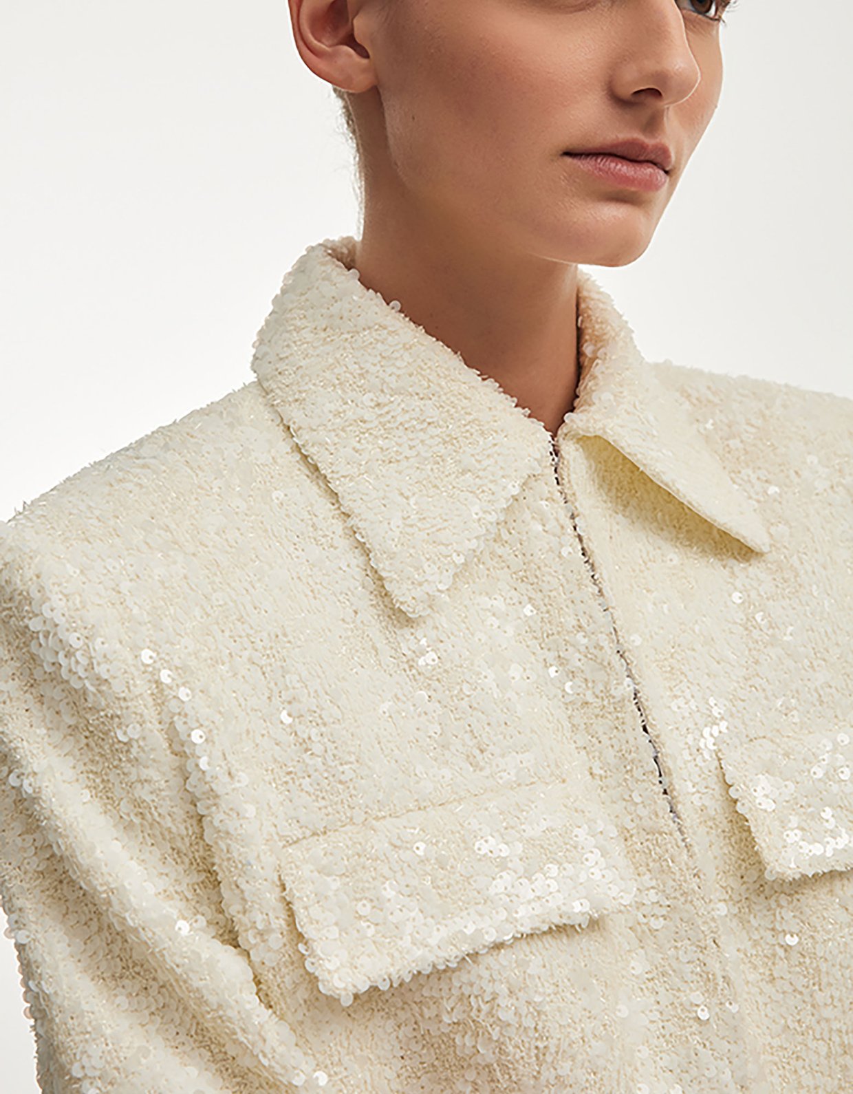 Nadia Rapti Petra cropped blazer white