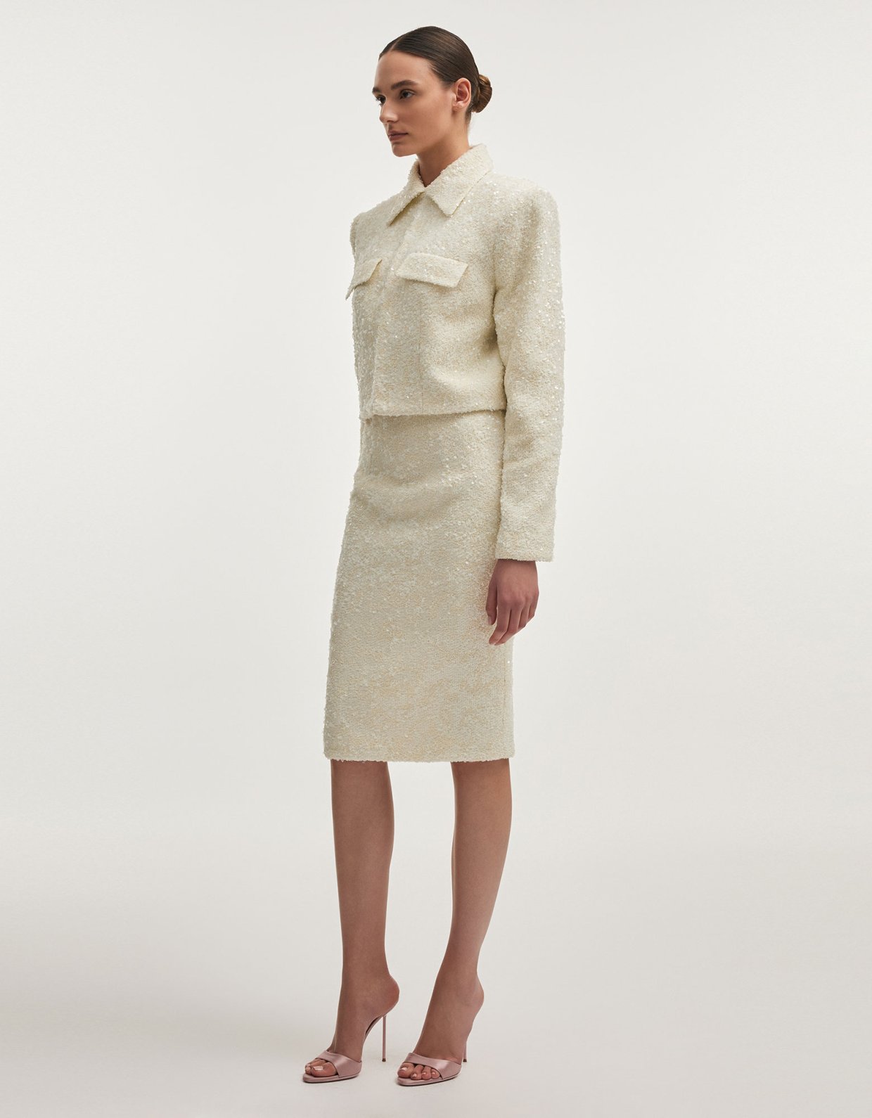 Nadia Rapti Petra cropped blazer white