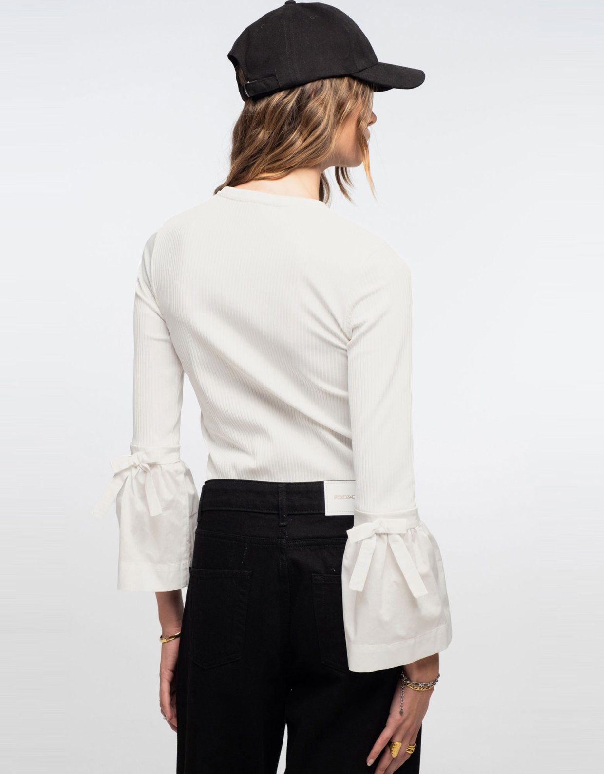 Peace and Chaos Petunia top white