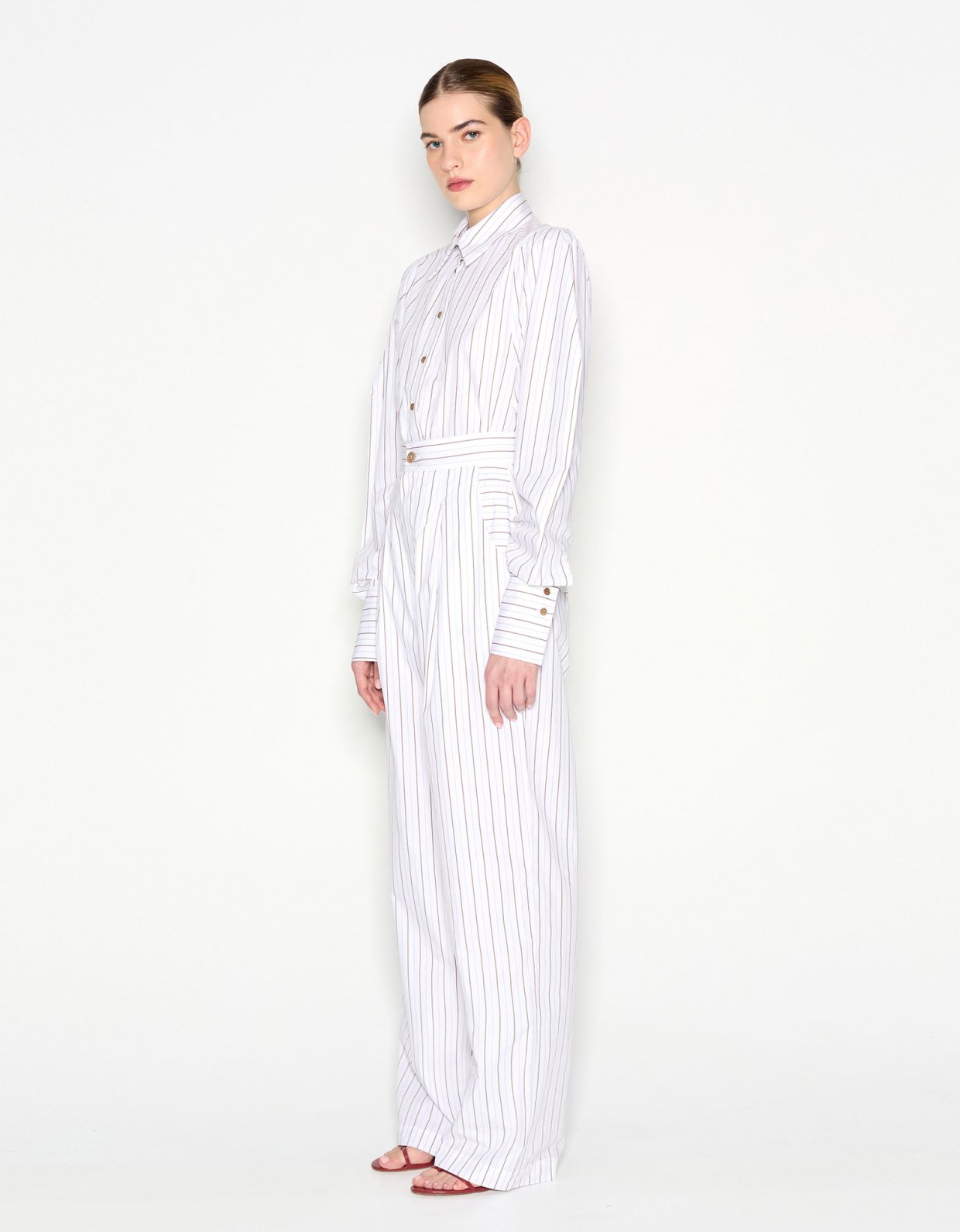 Nadia Rapti Pina colada shirt white brown