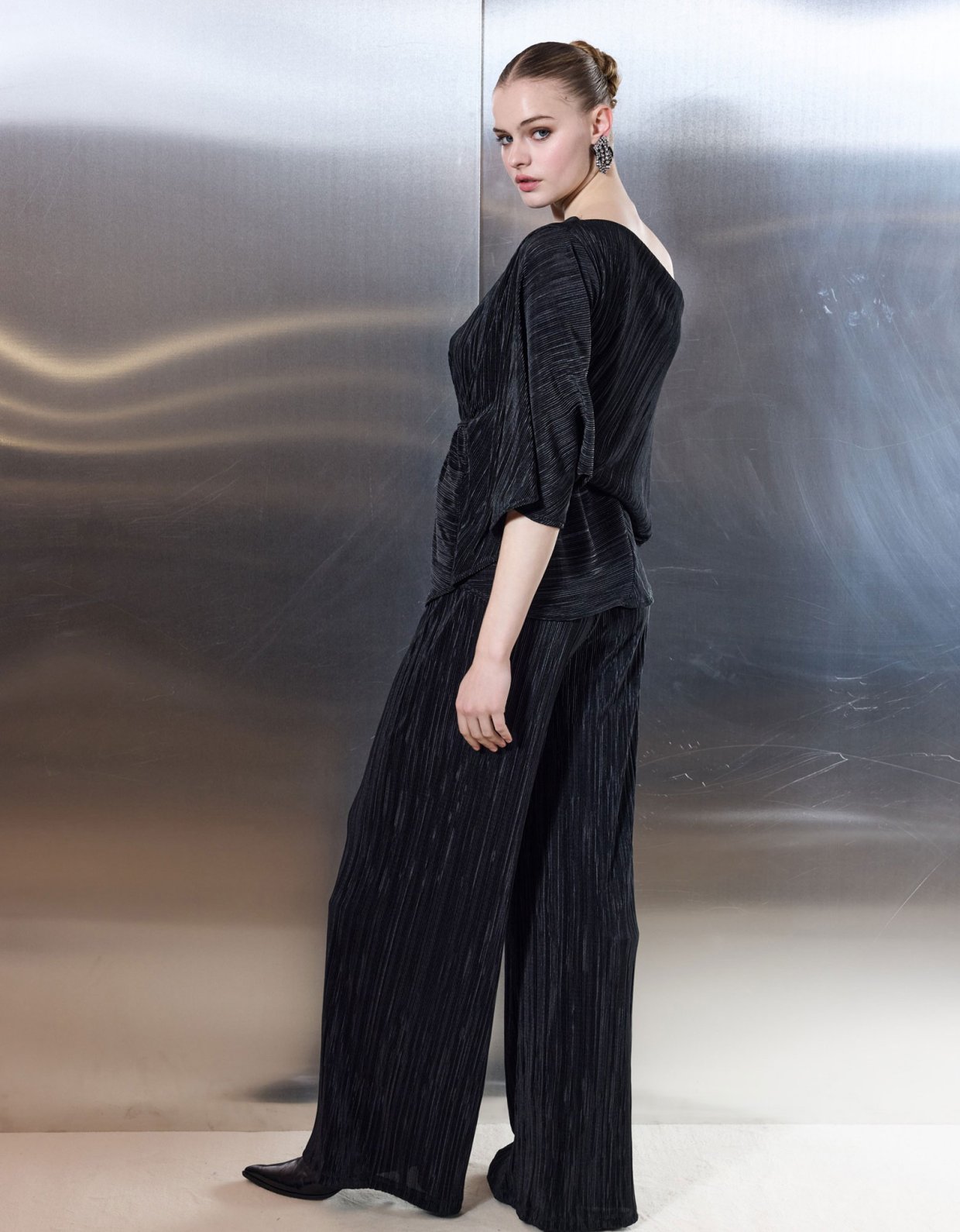 Ciel Concept Plisse pants black