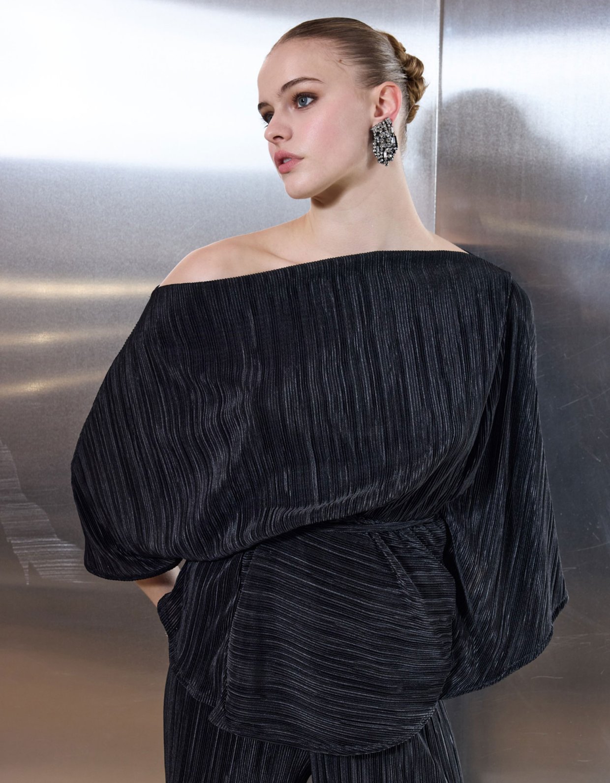 Ciel Concept Plisse top black