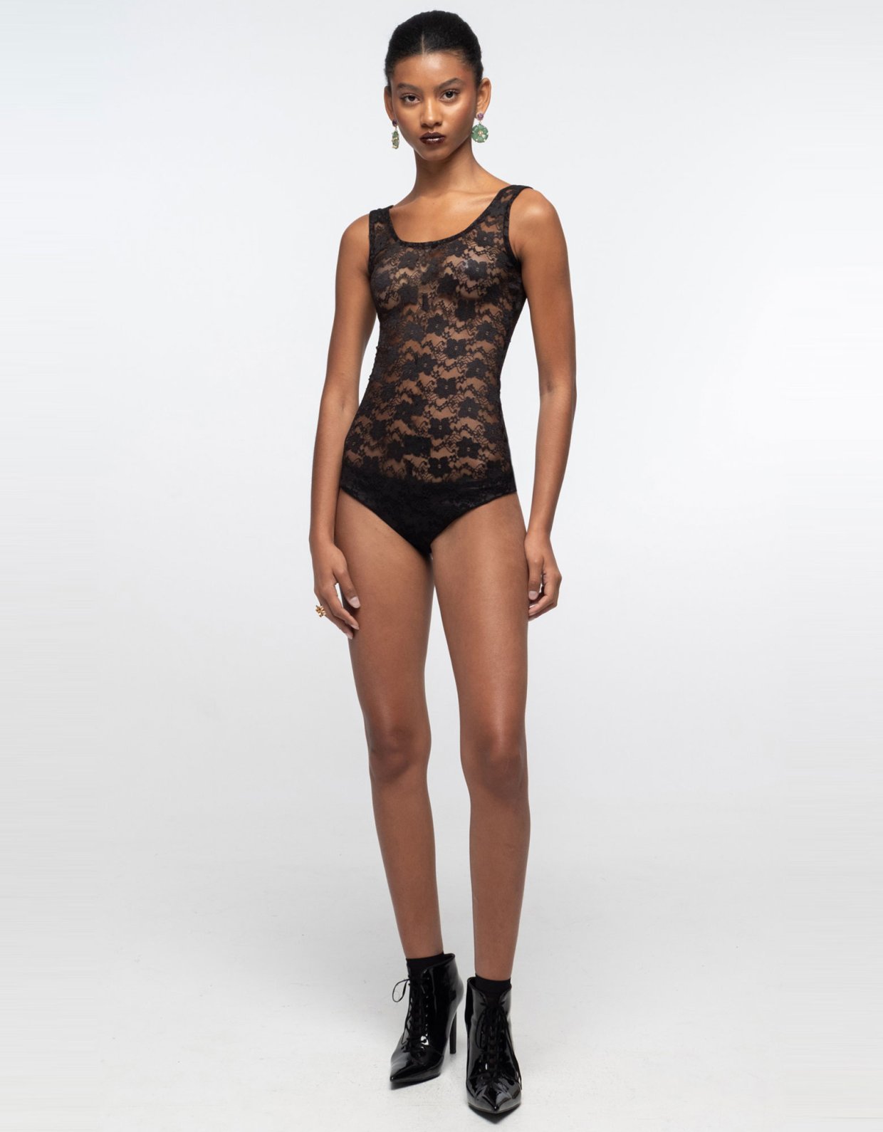 Peace and Chaos Poetry lace bodysuit
