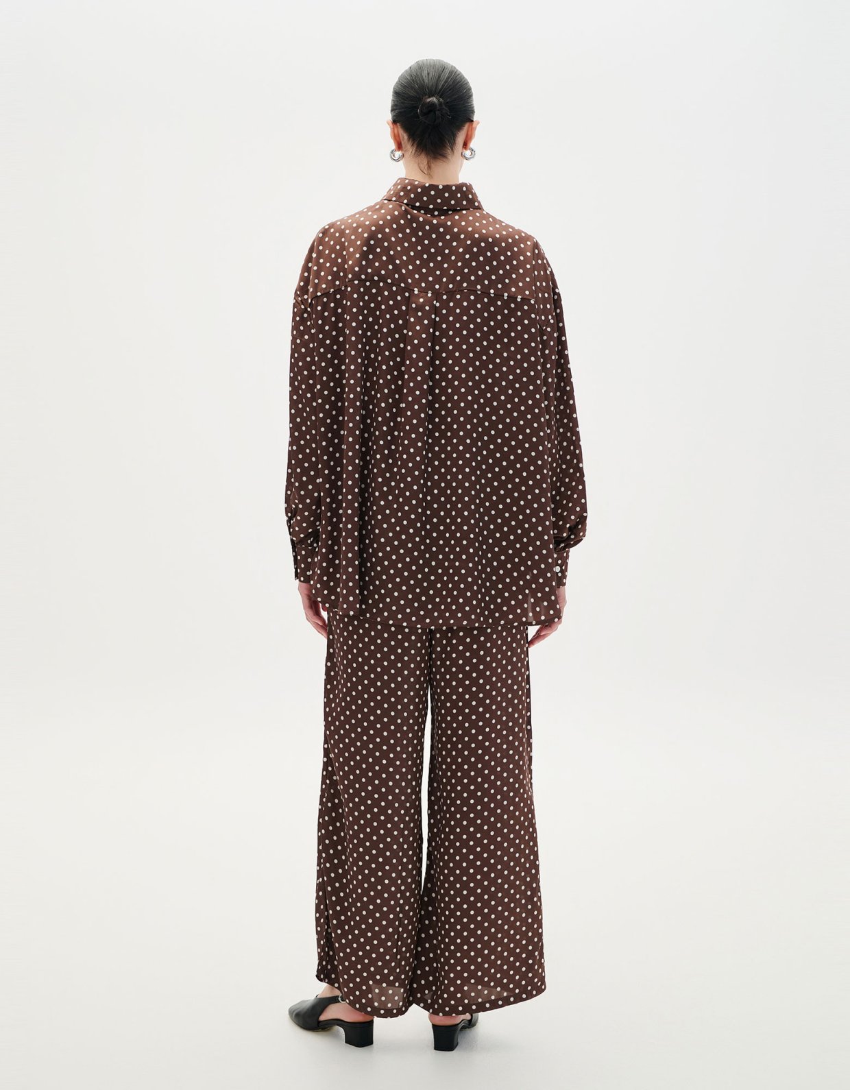 Combos Knitwear Polka dot shirt brown