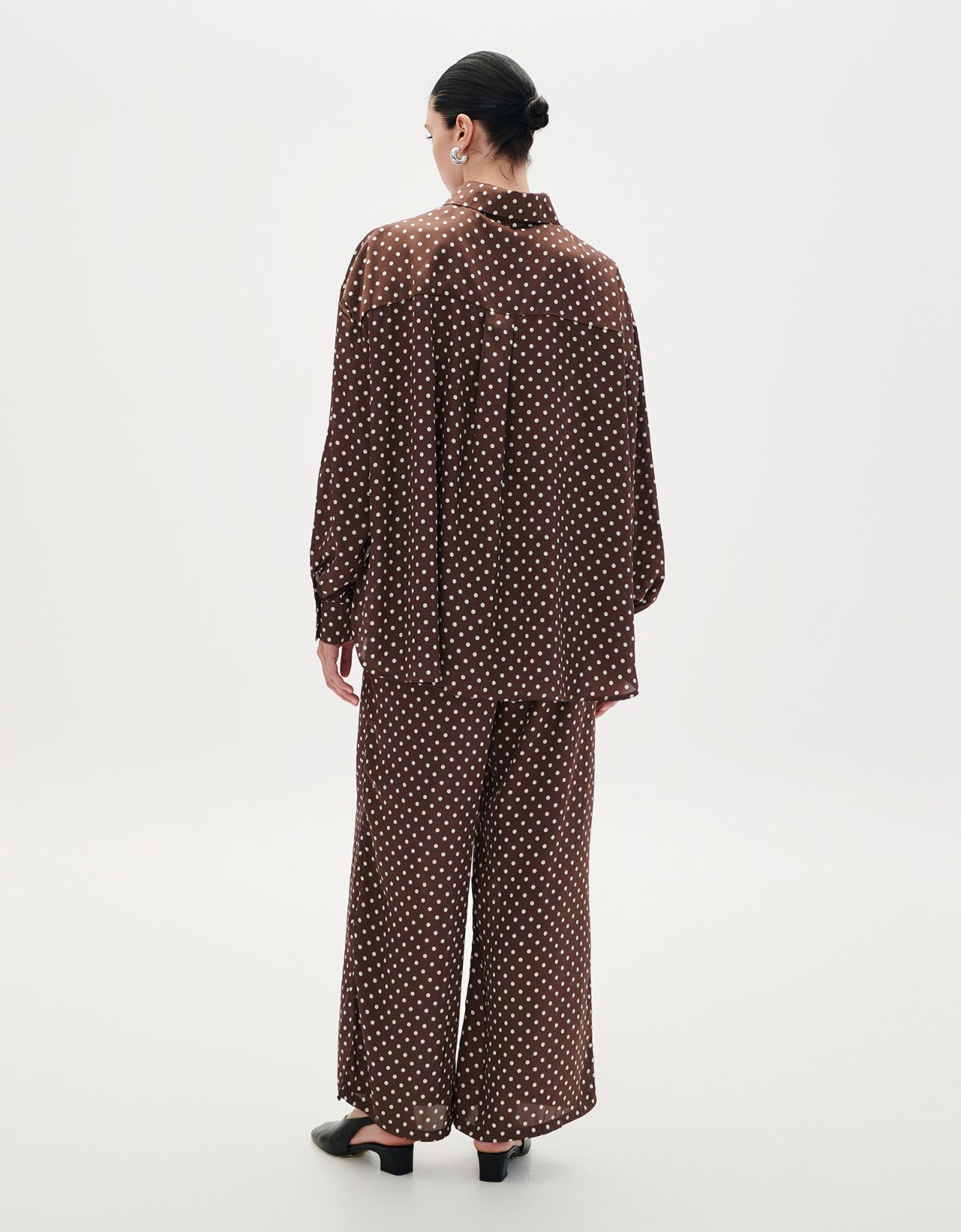 Combos Knitwear Polka dot shirt brown