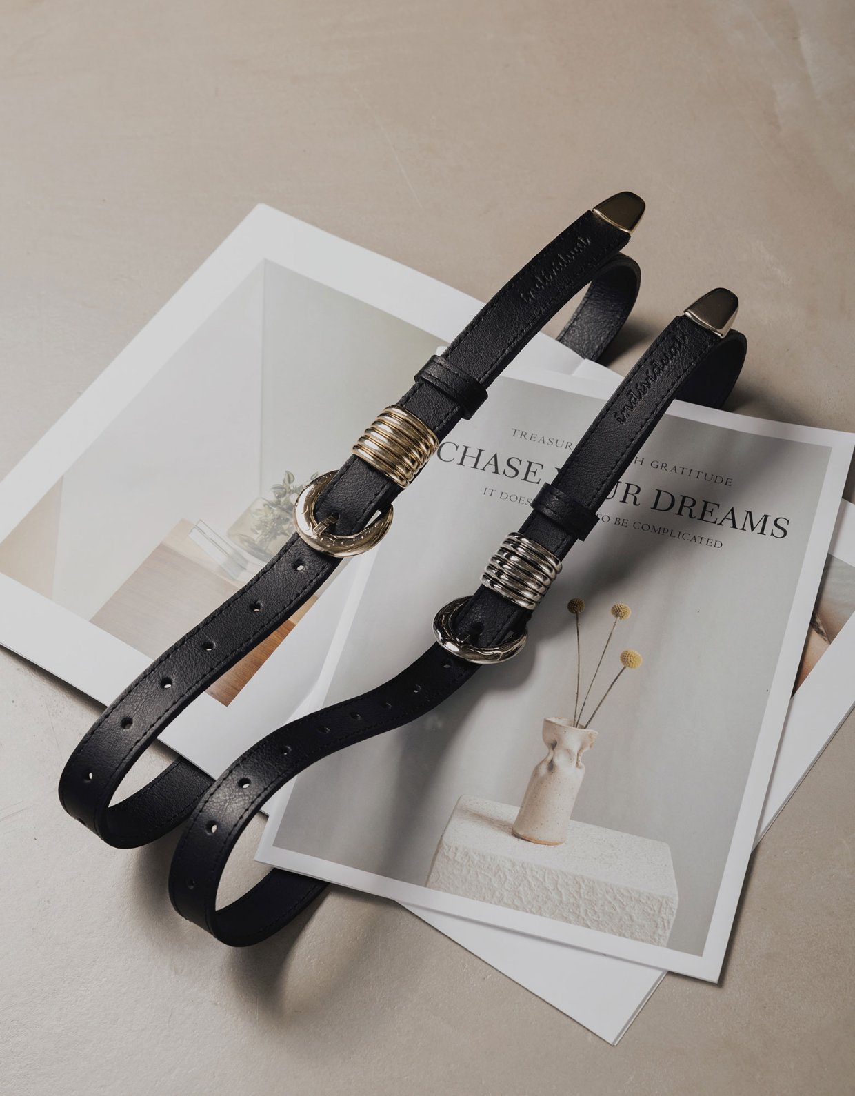 Individual Art Leather Praise you belt black-nickel